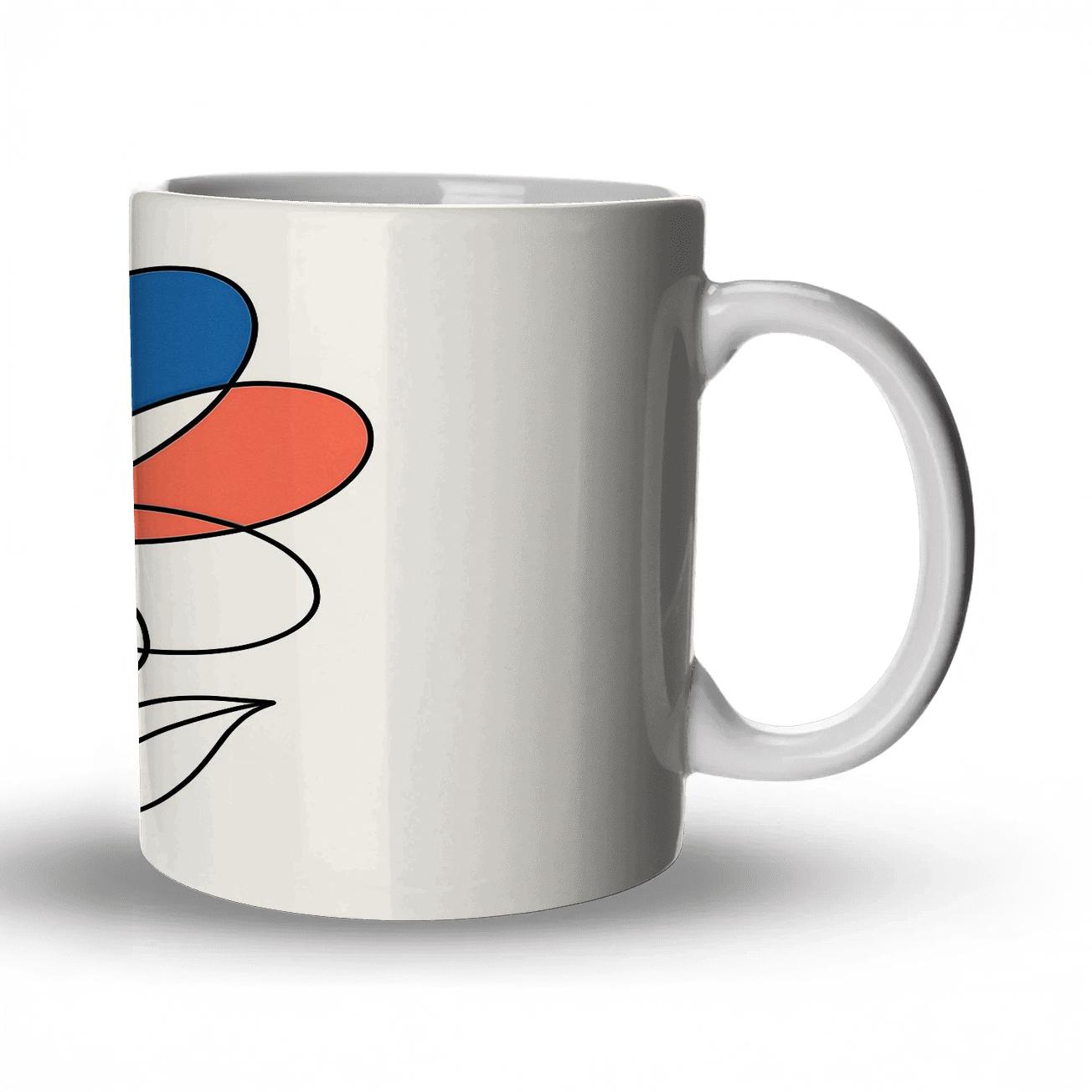 Orbital Bloom Linework gift mugs for occasions