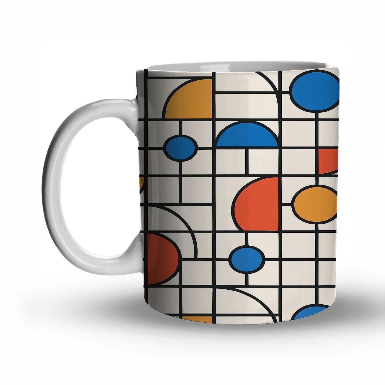 Bauhaus Constellation Grid custom printed mugs