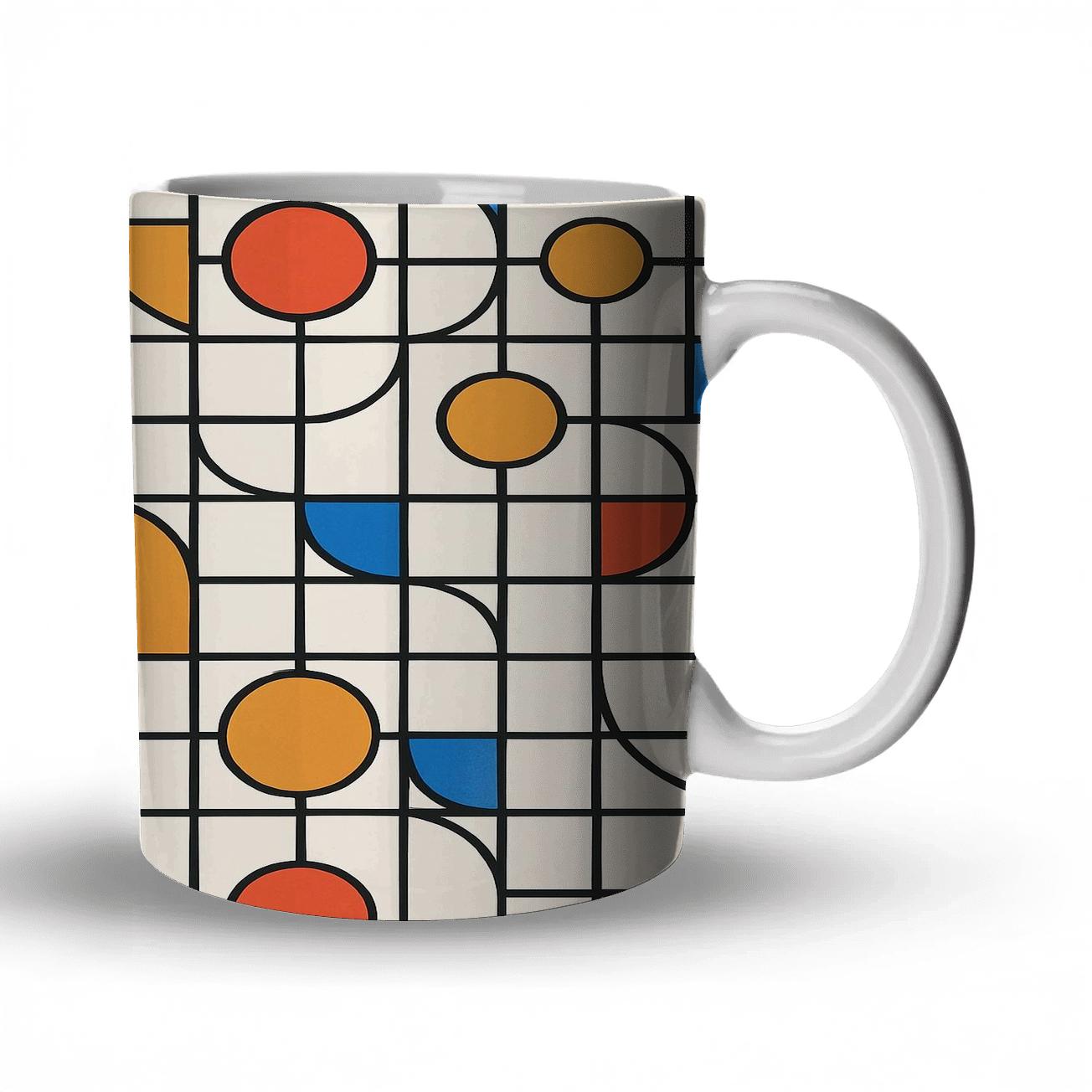 Bauhaus Constellation Grid custom printed mugs