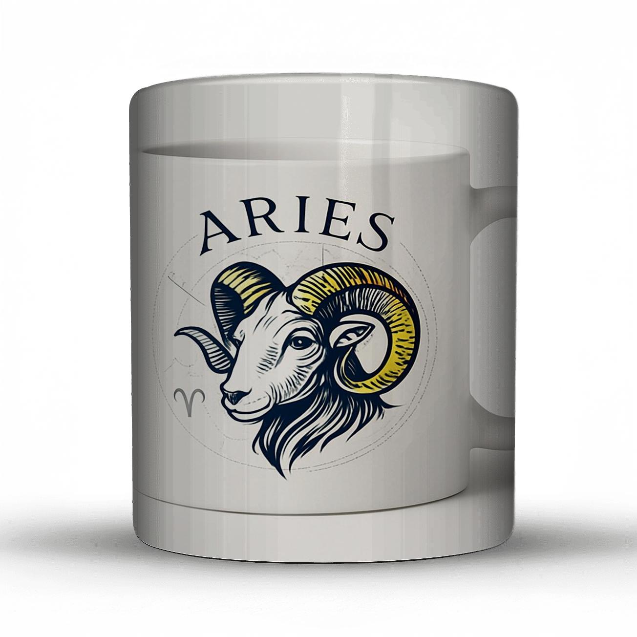 Aries Celestial Art Deco Linework Mug decorative mug sets