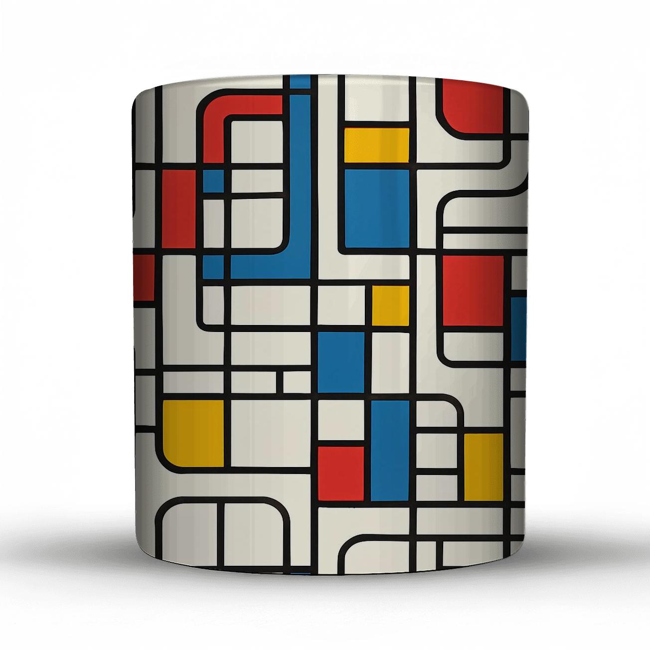 De Stijl Metro Circuit Weave premium drinkware mugs