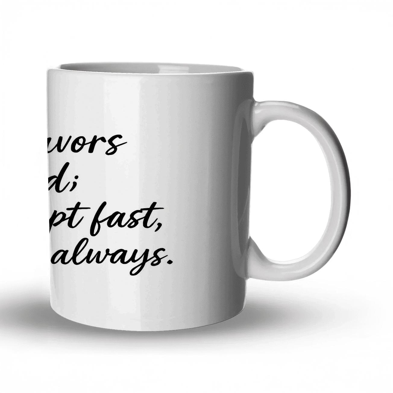 History Favors The Bold custom printed mugs