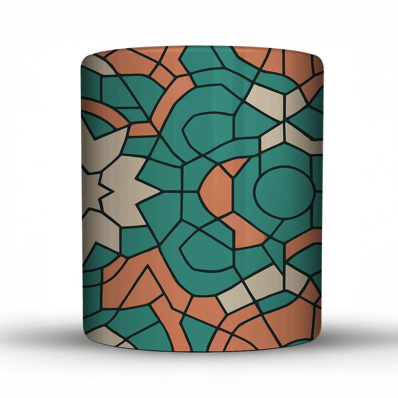 Islamic Girih Pulsar Weave ceramic coffee mugs