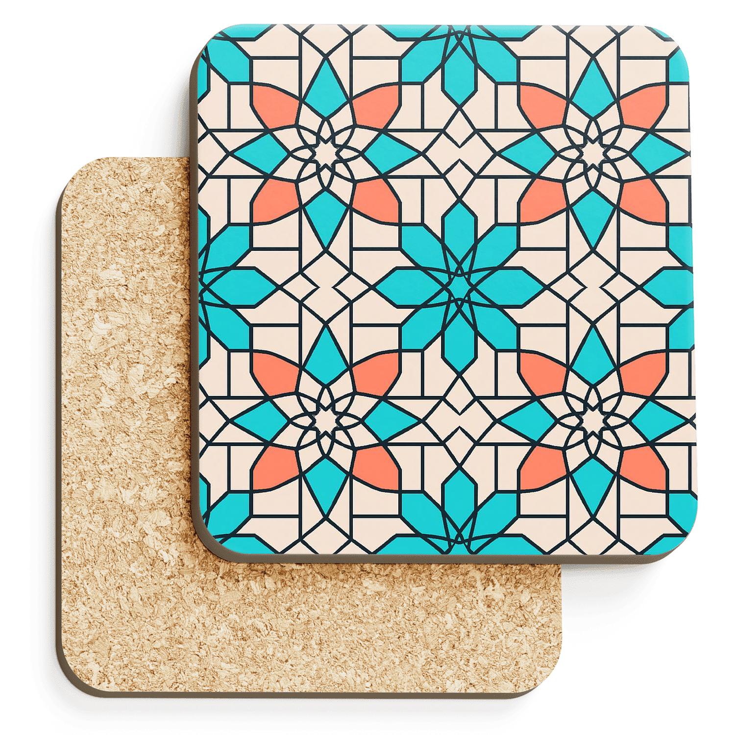 Islamic Girih Star Drift stone coaster collections