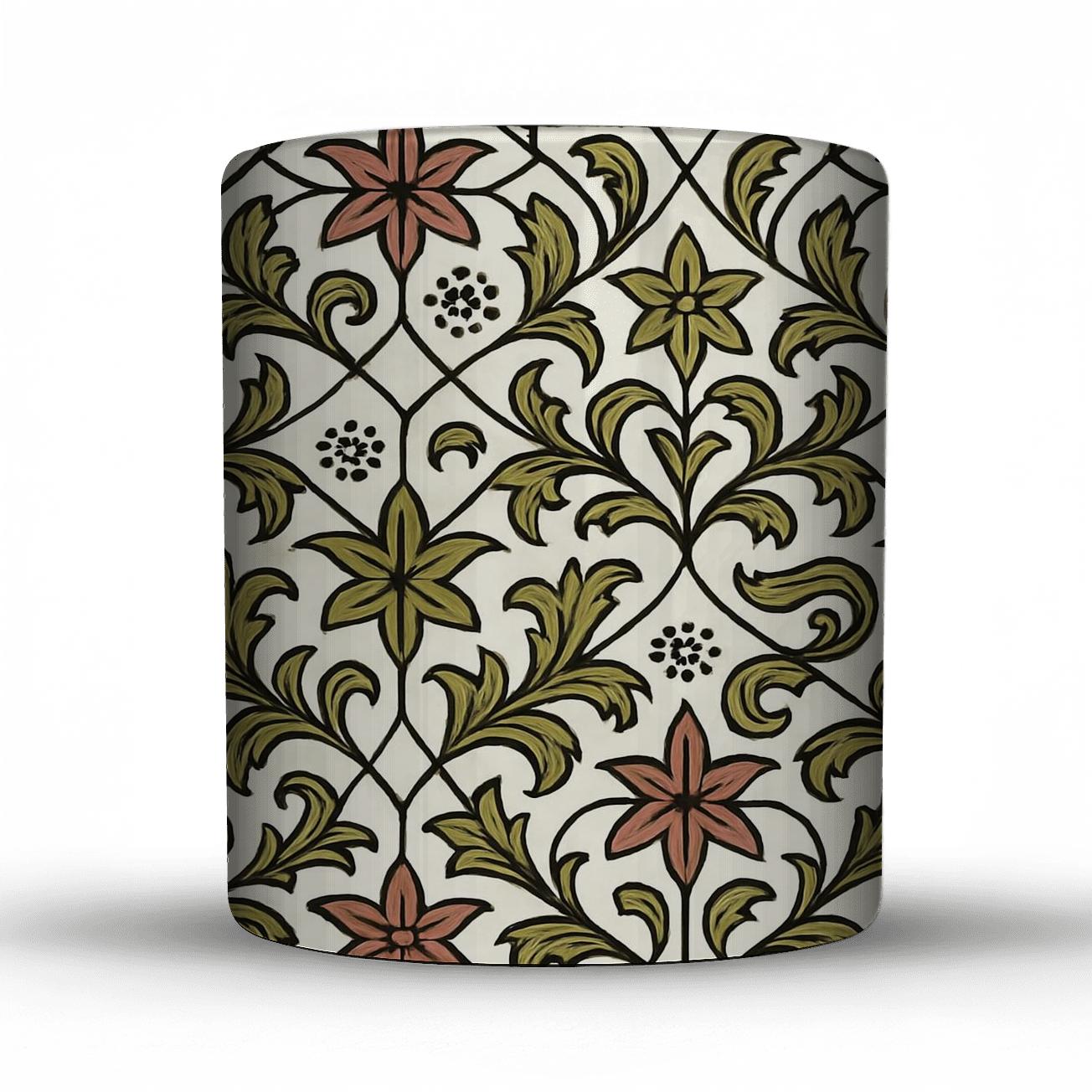 Arts And Crafts Morris Starflower Trellis ceramic coffee mugs