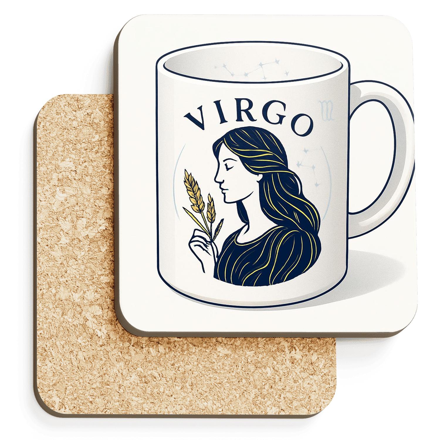 Virgo Astral Maiden custom engraved coasters