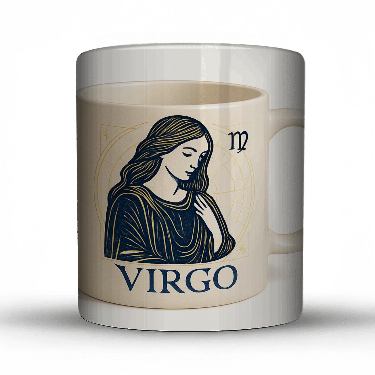 Virgo Illuminated Star Chart Linework Mug personalized mugs