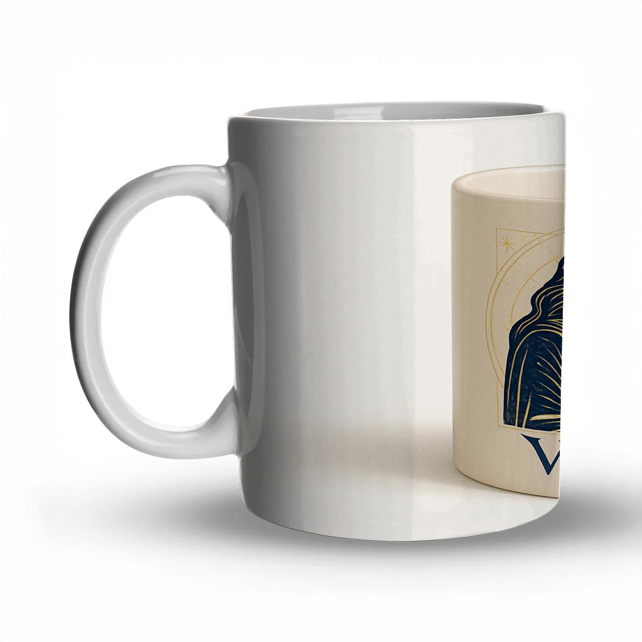 Virgo Illuminated Star Chart Linework Mug personalized mugs