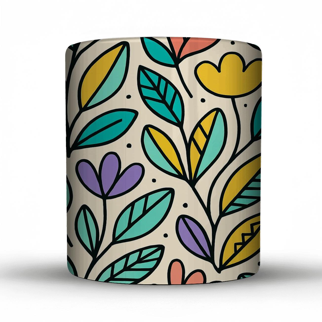 Ornamental Memphis Botanic Line Pop travel mugs with handles