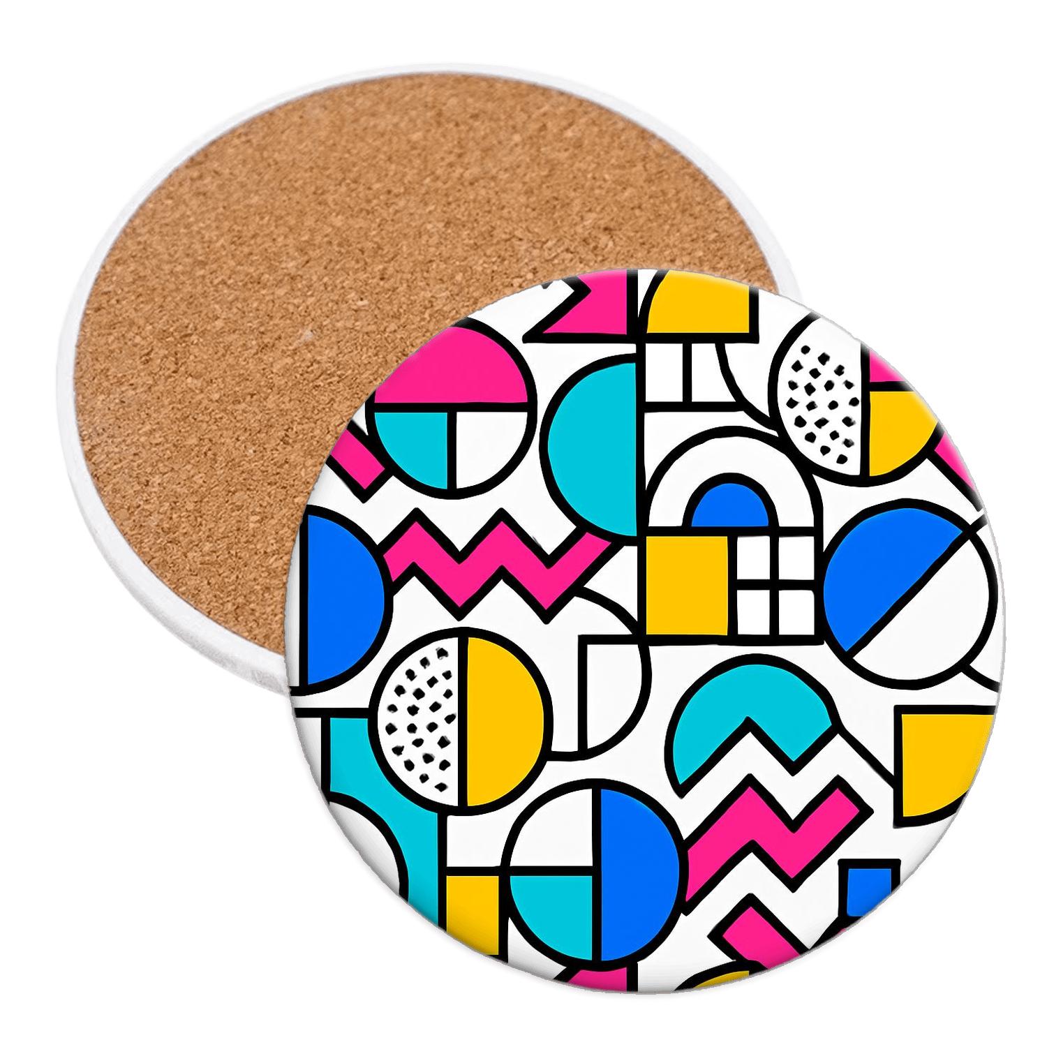 Memphis Bauhaus Constellation Weave stone coaster collections