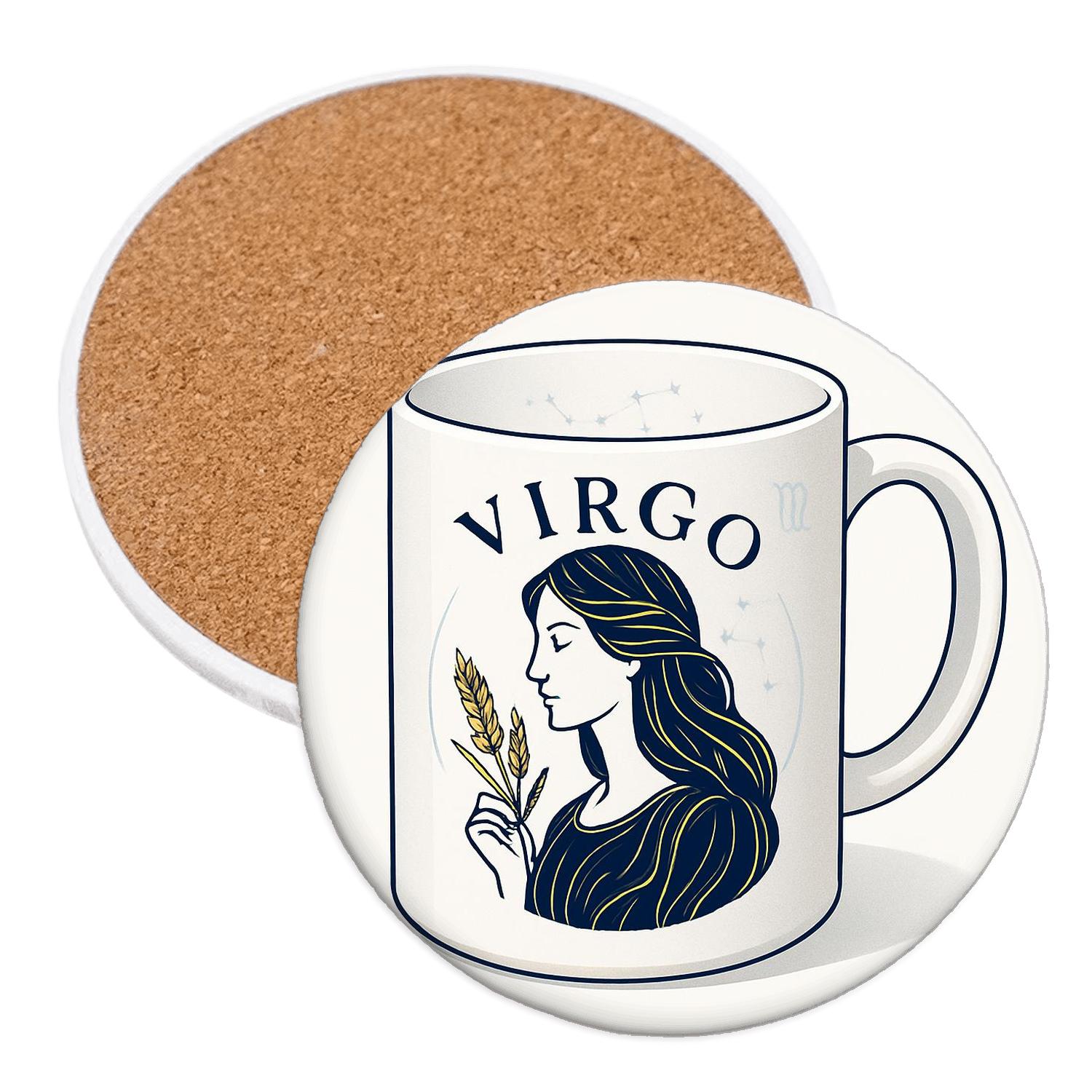 Virgo Astral Maiden coasters for home decor