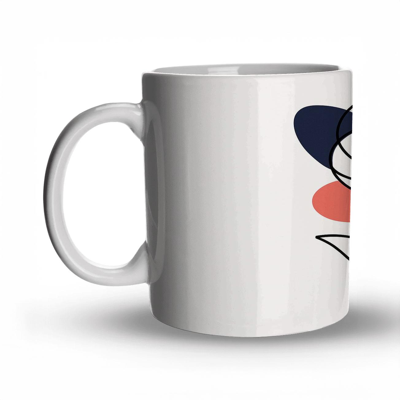 Orbit Bloom Line Art personalized mugs