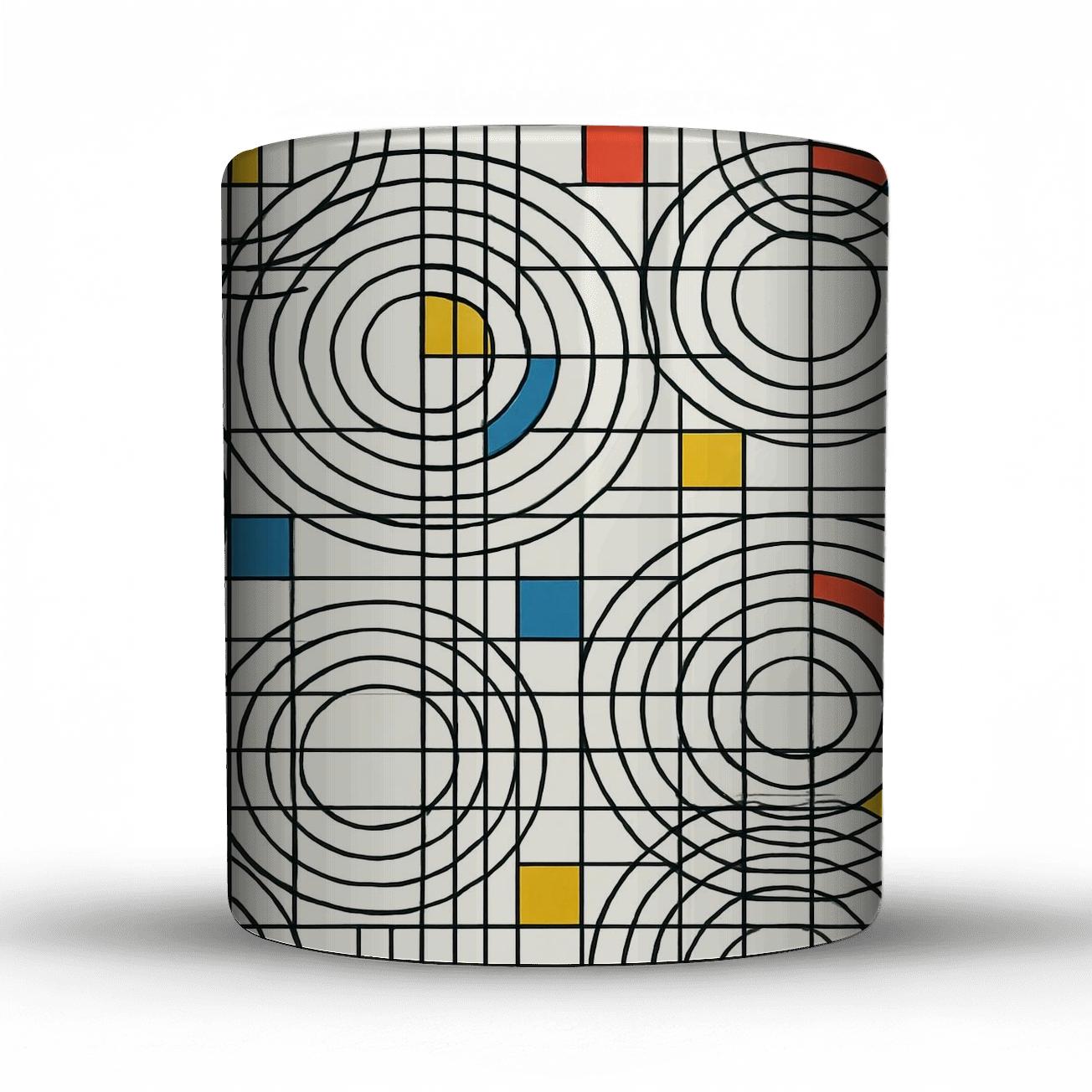 Bauhaus Concentric Grid Interference insulated thermal mugs