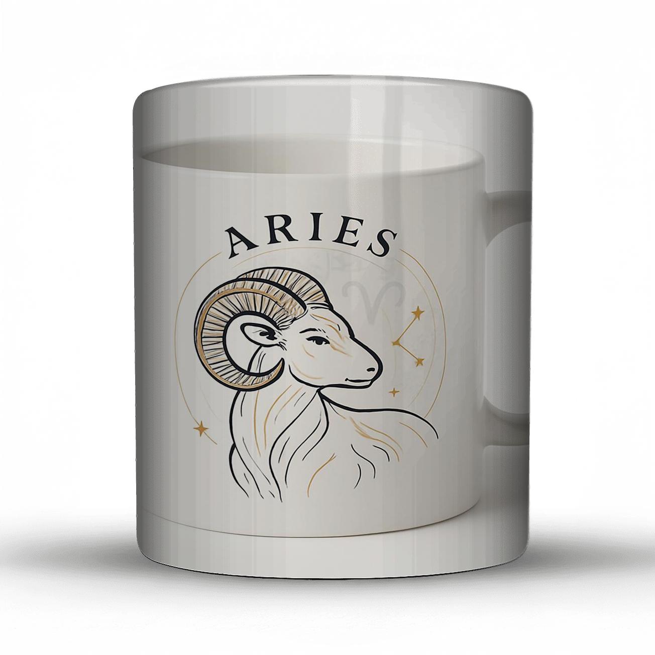 Aries Celestial Minimalist Foil Line Art Mug gift mugs for occasions