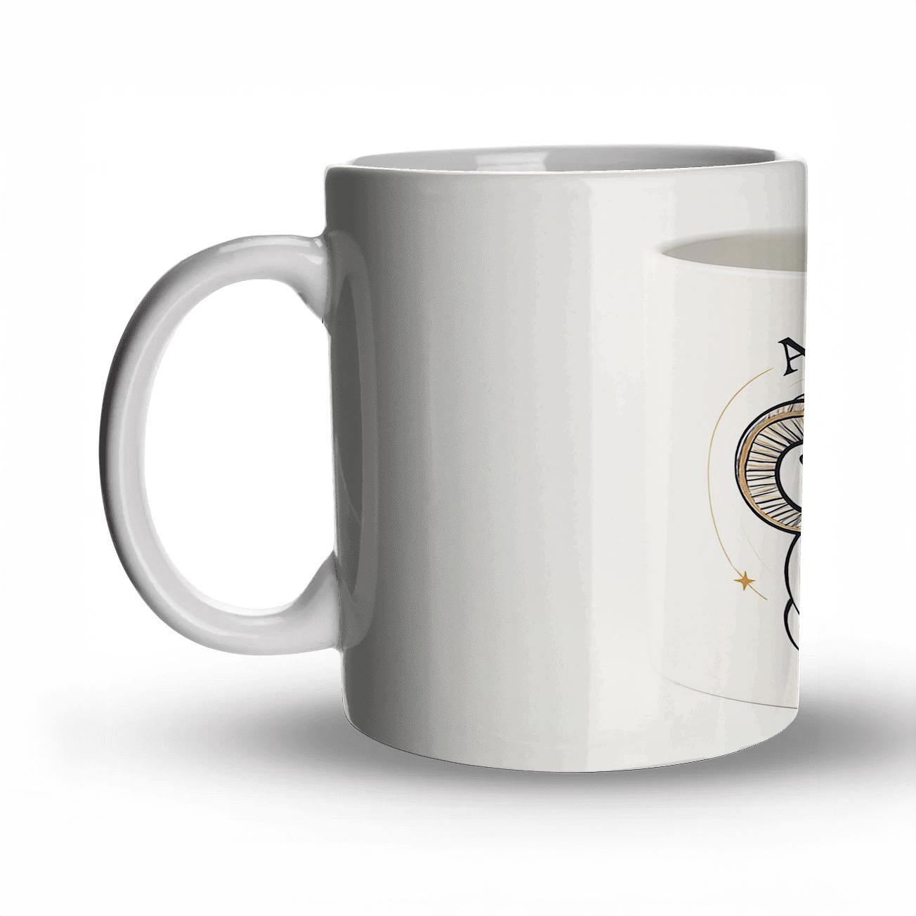 Aries Celestial Minimalist Foil Line Art Mug gift mugs for occasions