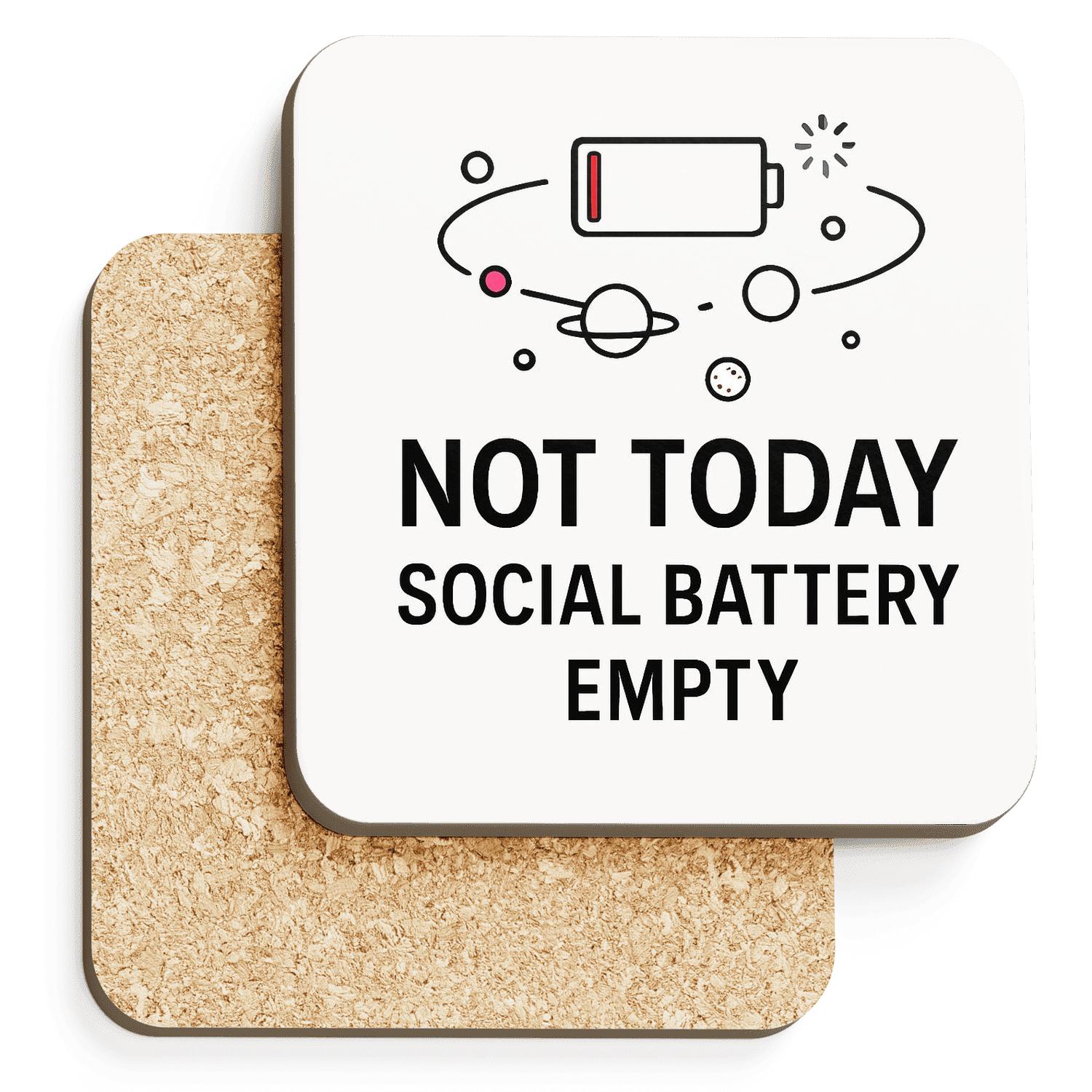 Low Battery Social Galaxy cork coaster sets