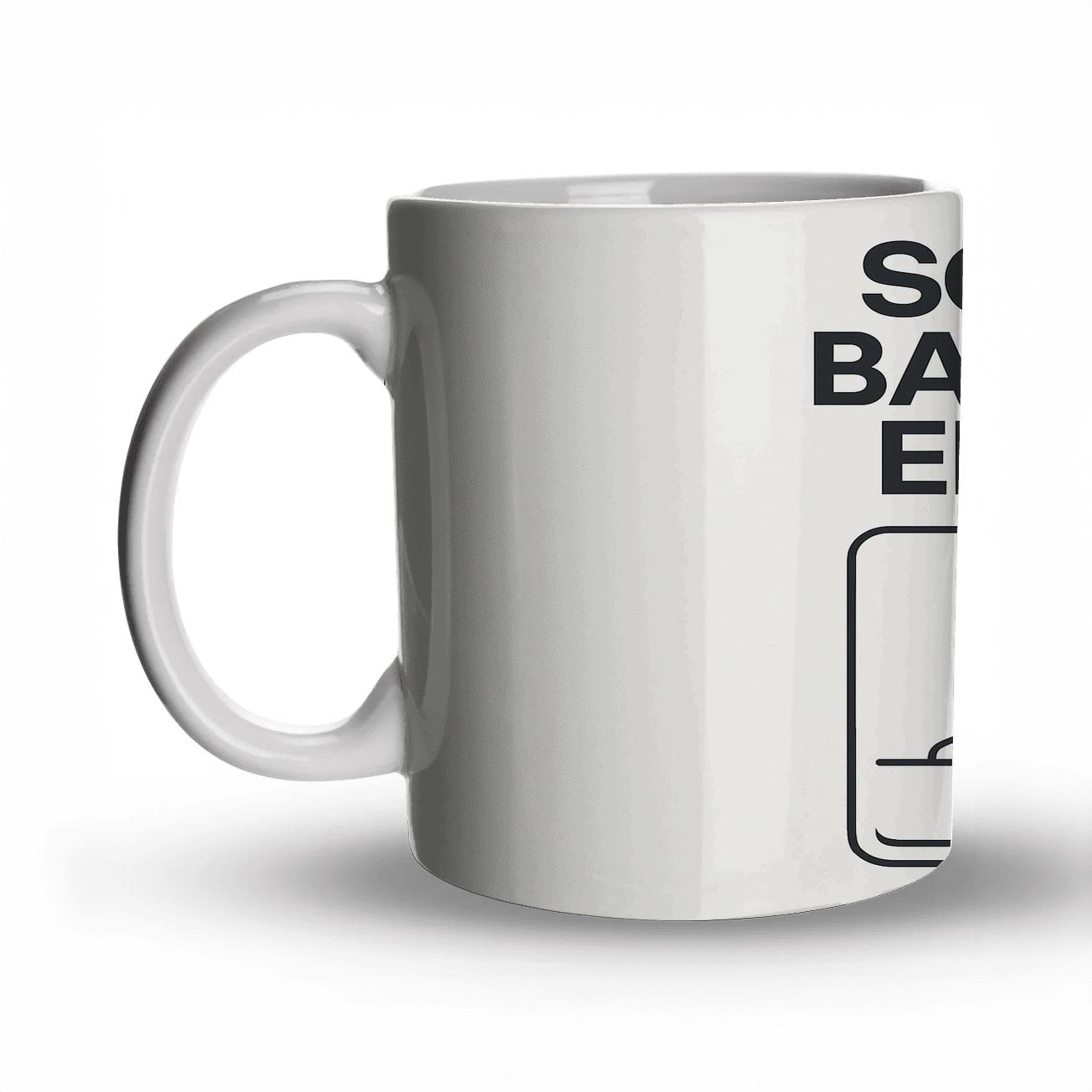 Social Battery In Deep Space travel mugs with handles