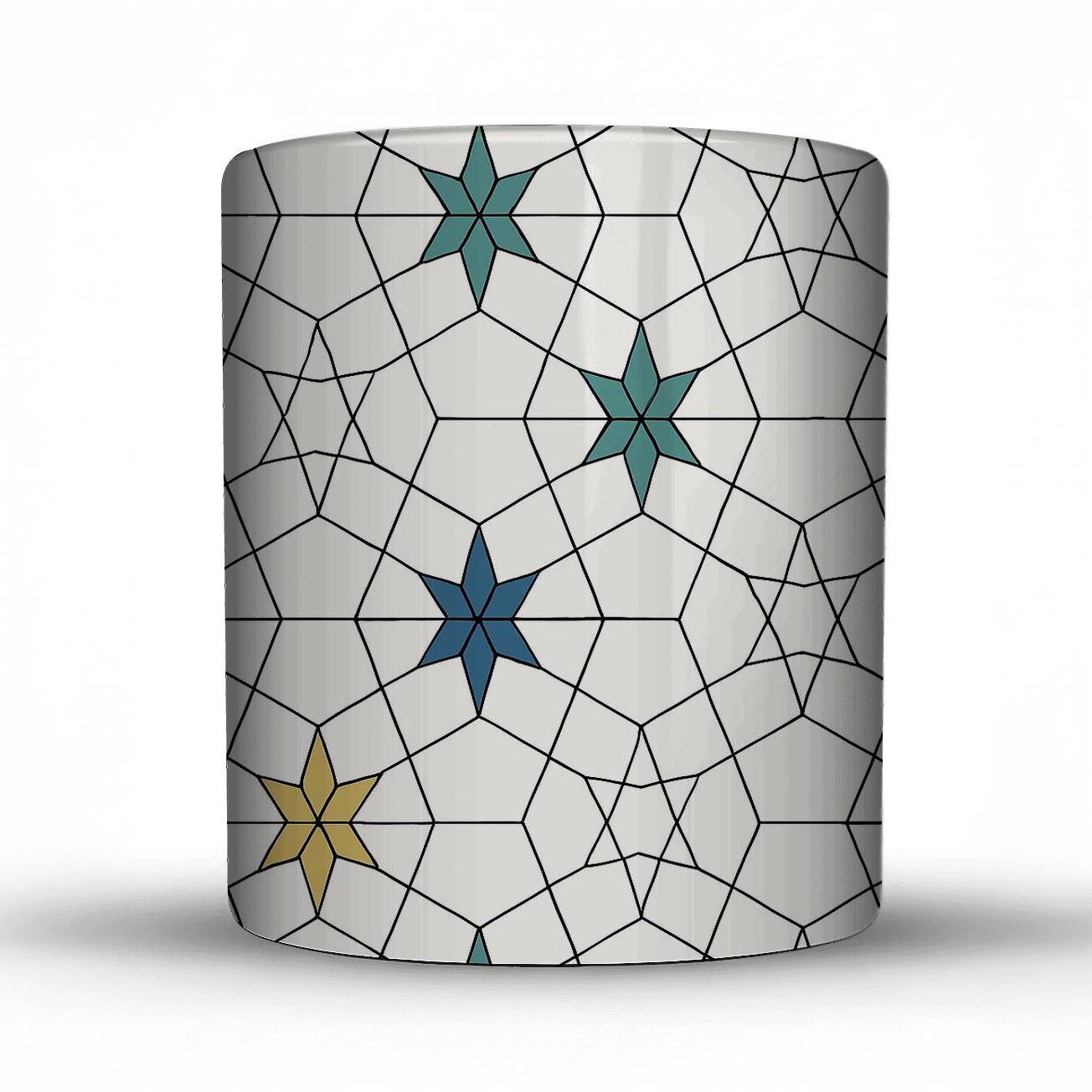 Alhambra Decagon Weave Minimal personalized mugs