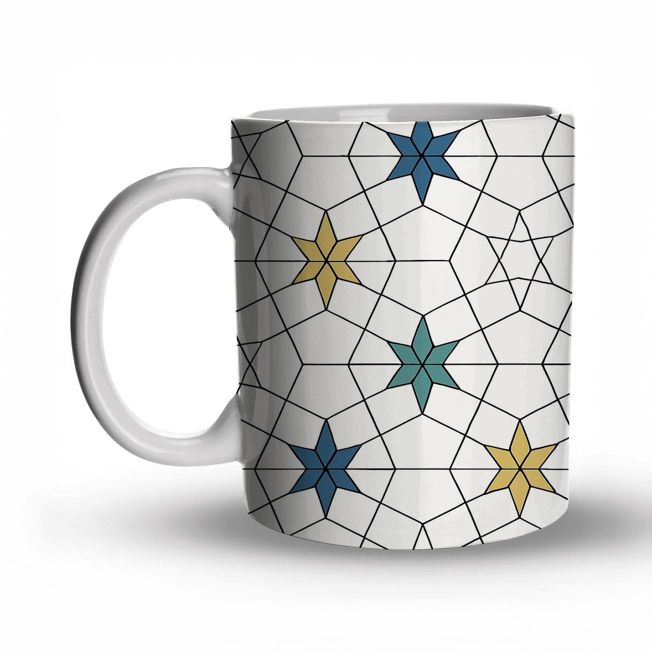 Alhambra Decagon Weave Minimal personalized mugs