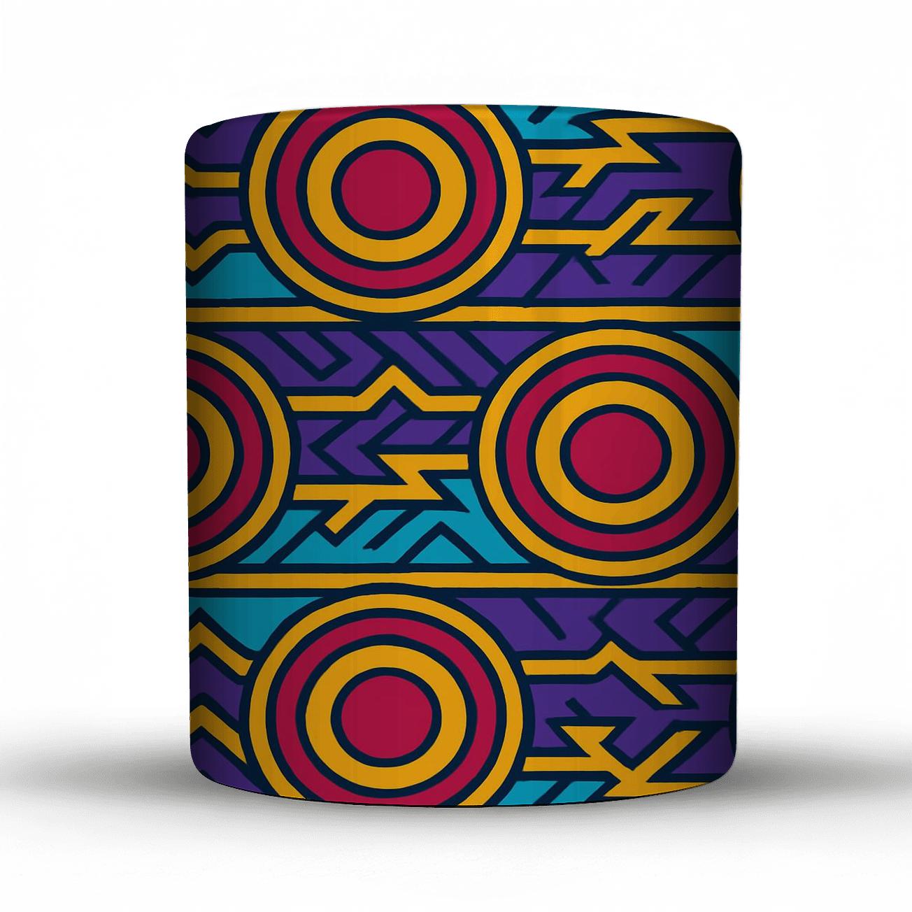 Orphic Solar Kente Waves premium drinkware mugs