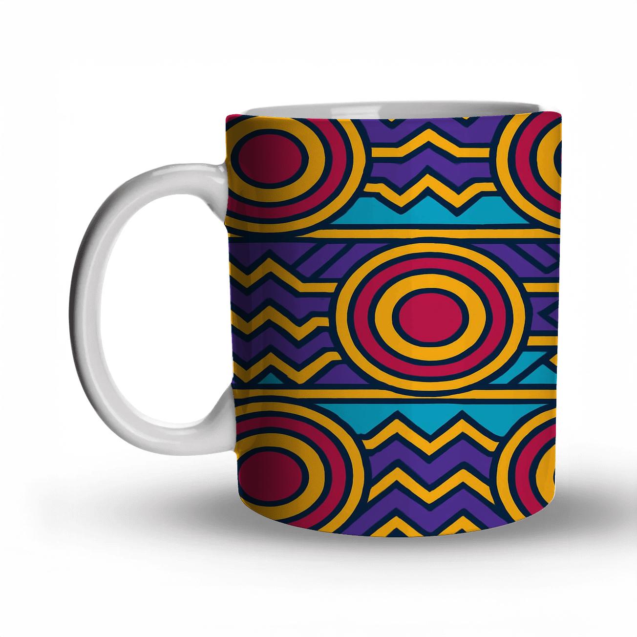 Orphic Solar Kente Waves premium drinkware mugs