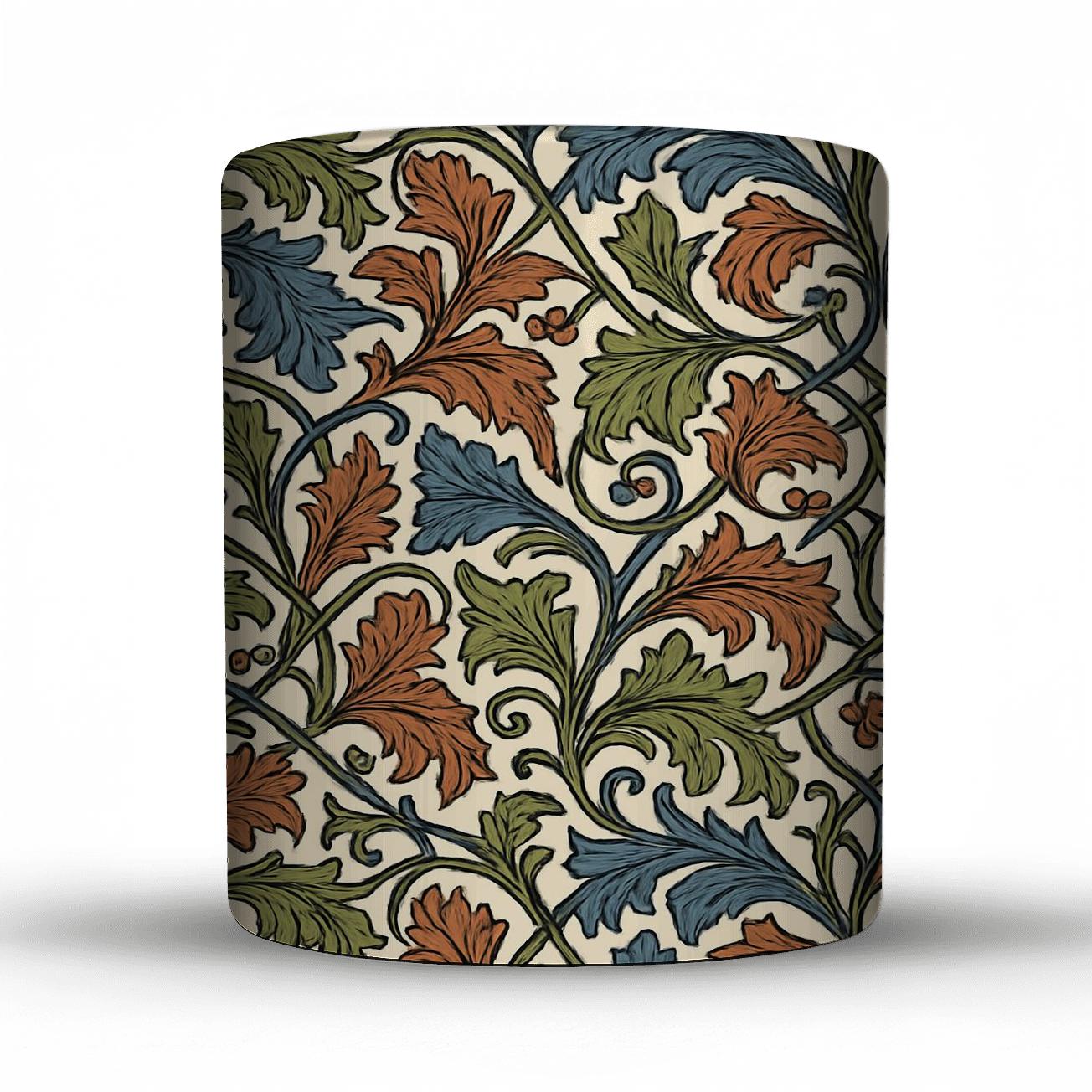 Arts And Crafts William Morris Revival Vine Lattice insulated thermal mugs