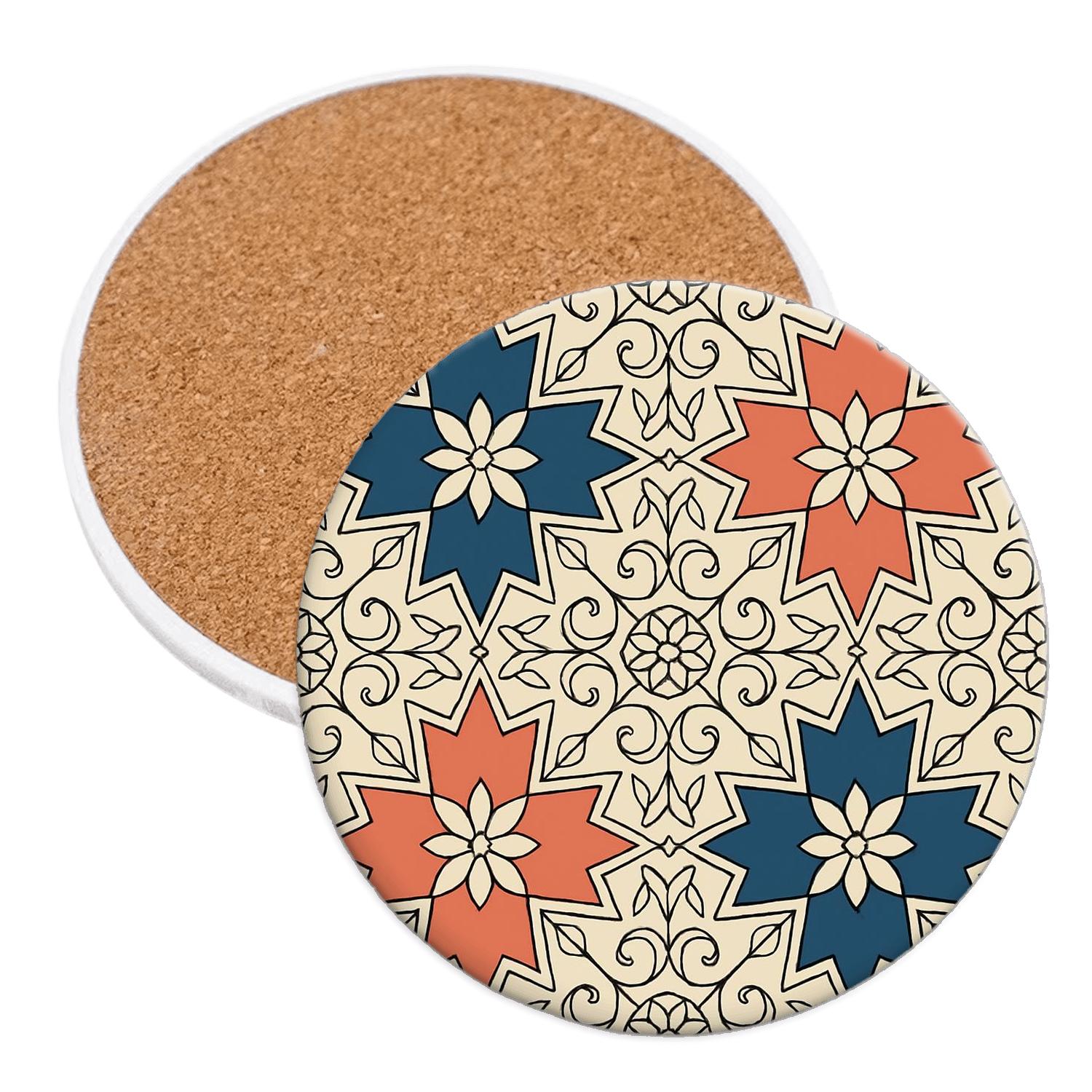 Cairo Revival Arabesque Star Grid stone coaster collections