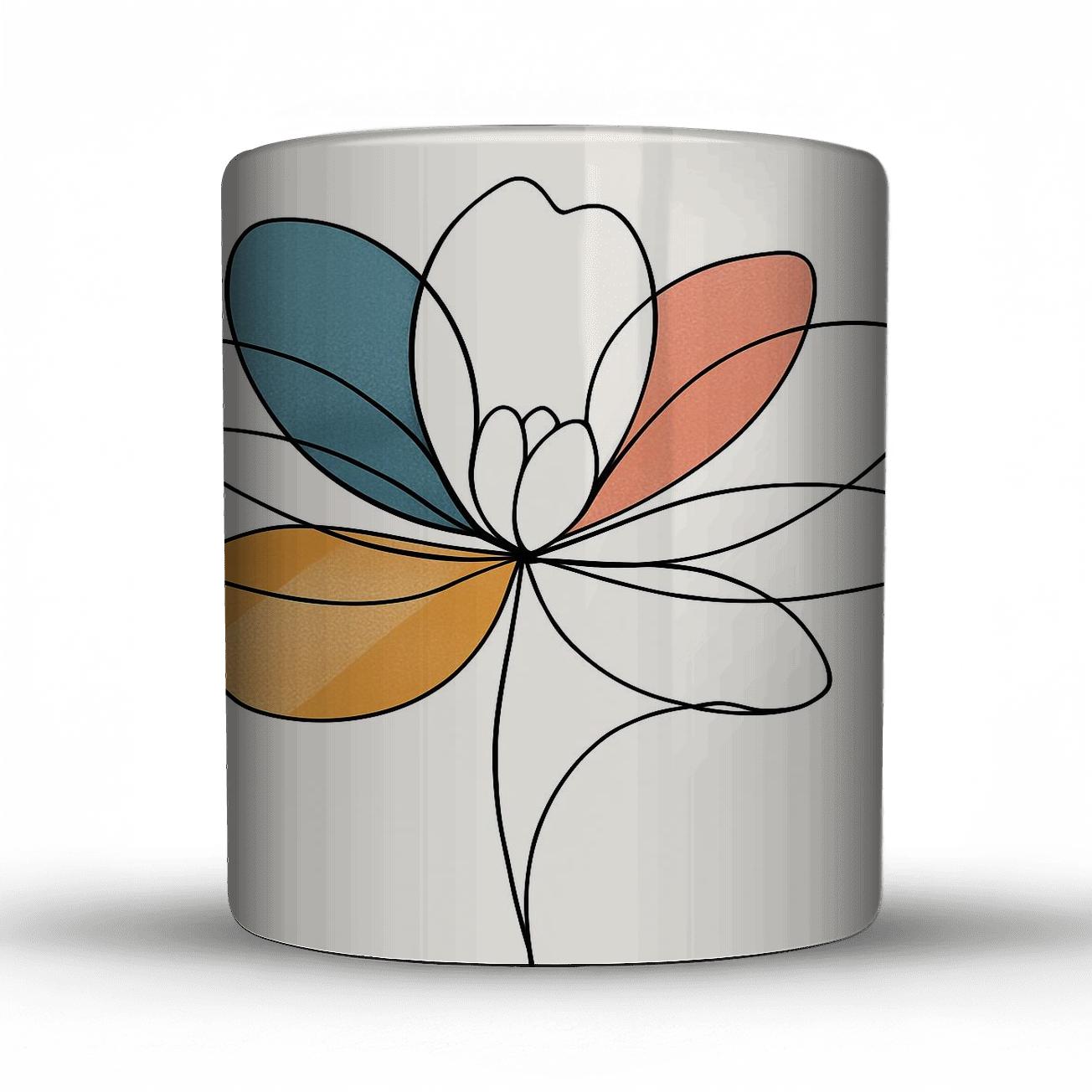 Orbit Bloom Contours personalized mugs