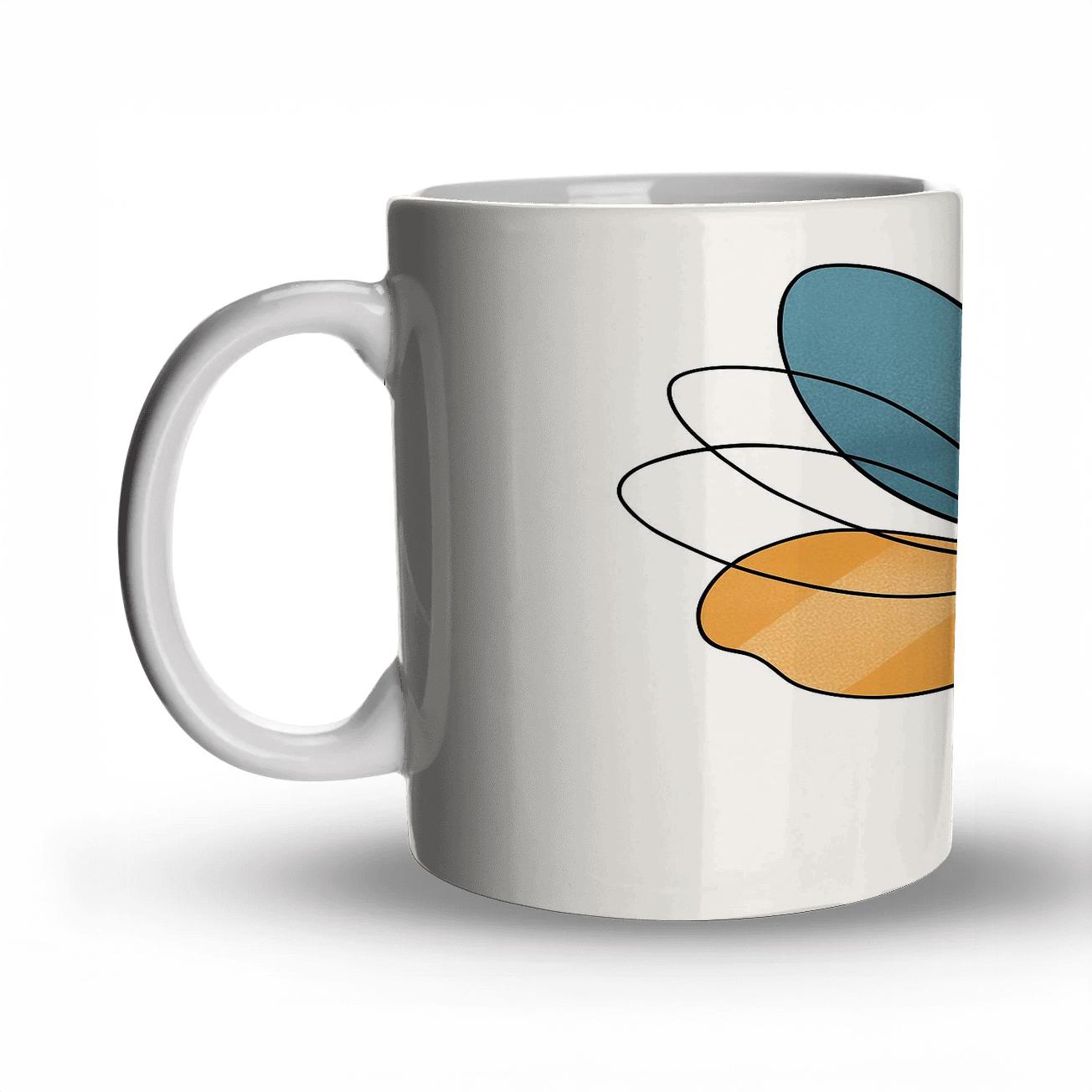 Orbit Bloom Contours personalized mugs