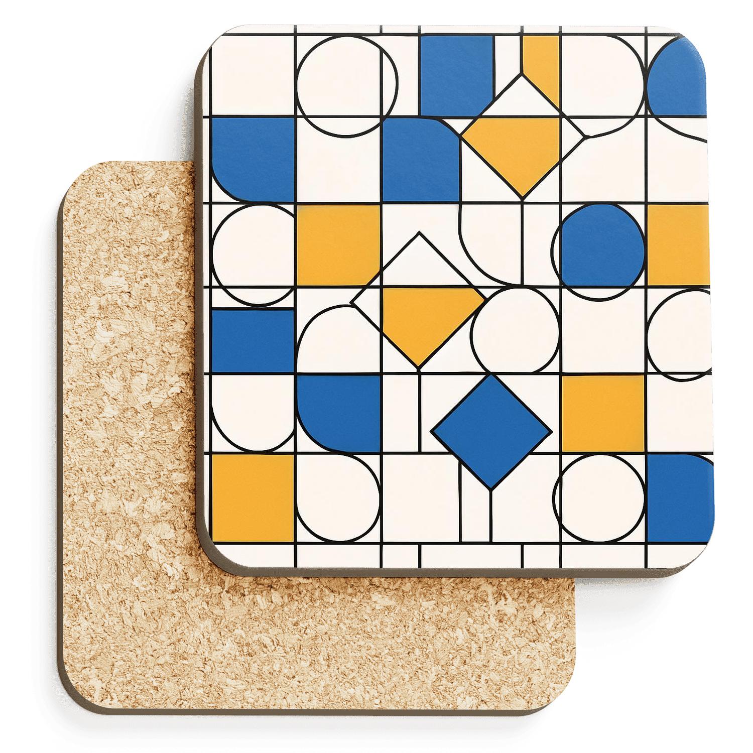 Zurich Concrete Constellation Grid personalized drink coasters