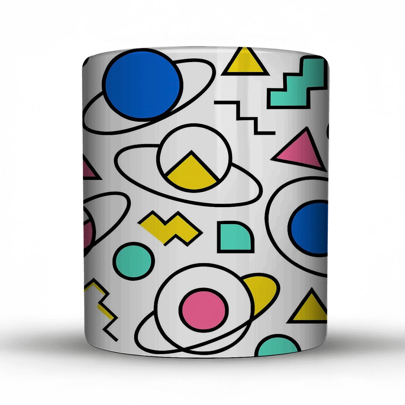 Memphis Bauhaus Orbit Lines gift mugs for occasions
