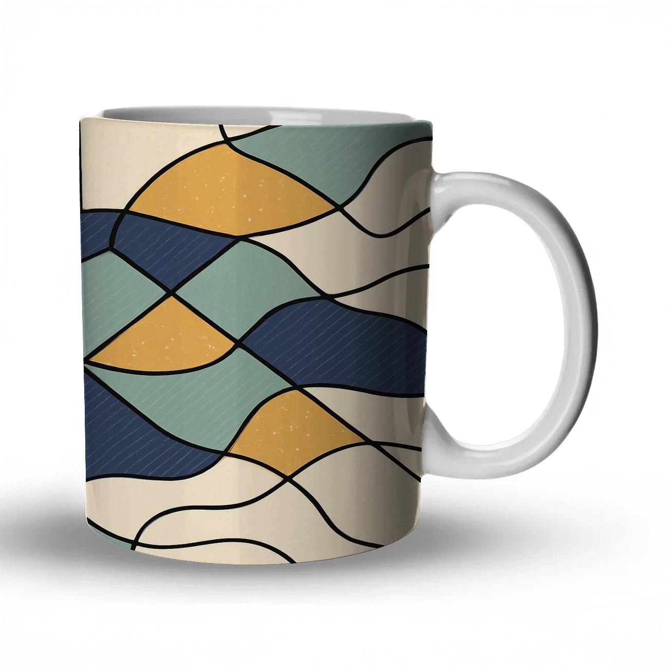 Tessellated Tide Organics decorative mug sets
