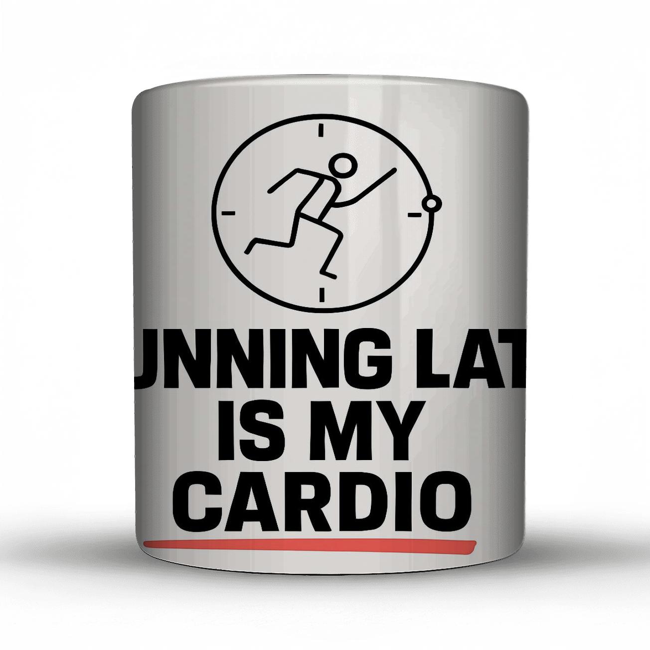 Running Late Is My Cardio Orbit insulated thermal mugs