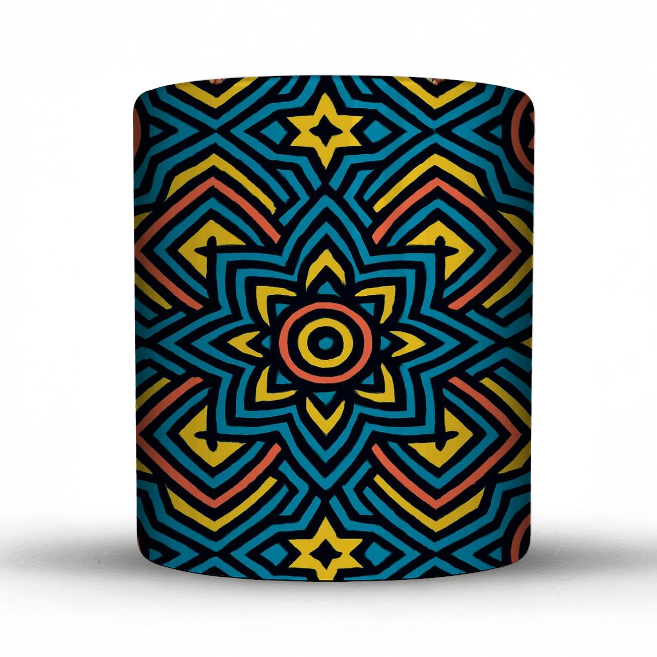 Ultramarine Ajrak Neon Constellation premium drinkware mugs