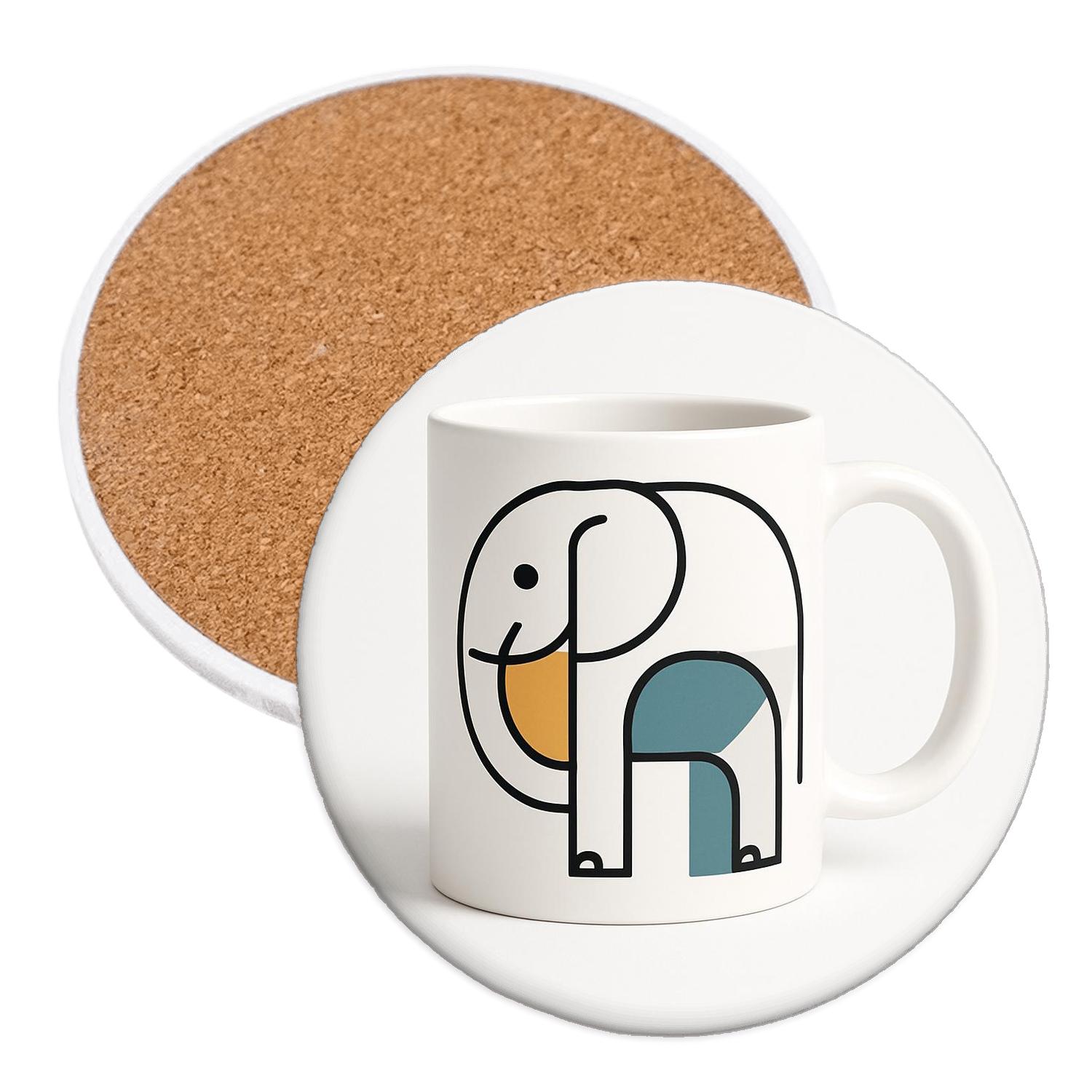 Bauhaus Elephant Modular Line Mug absorbent drink coasters
