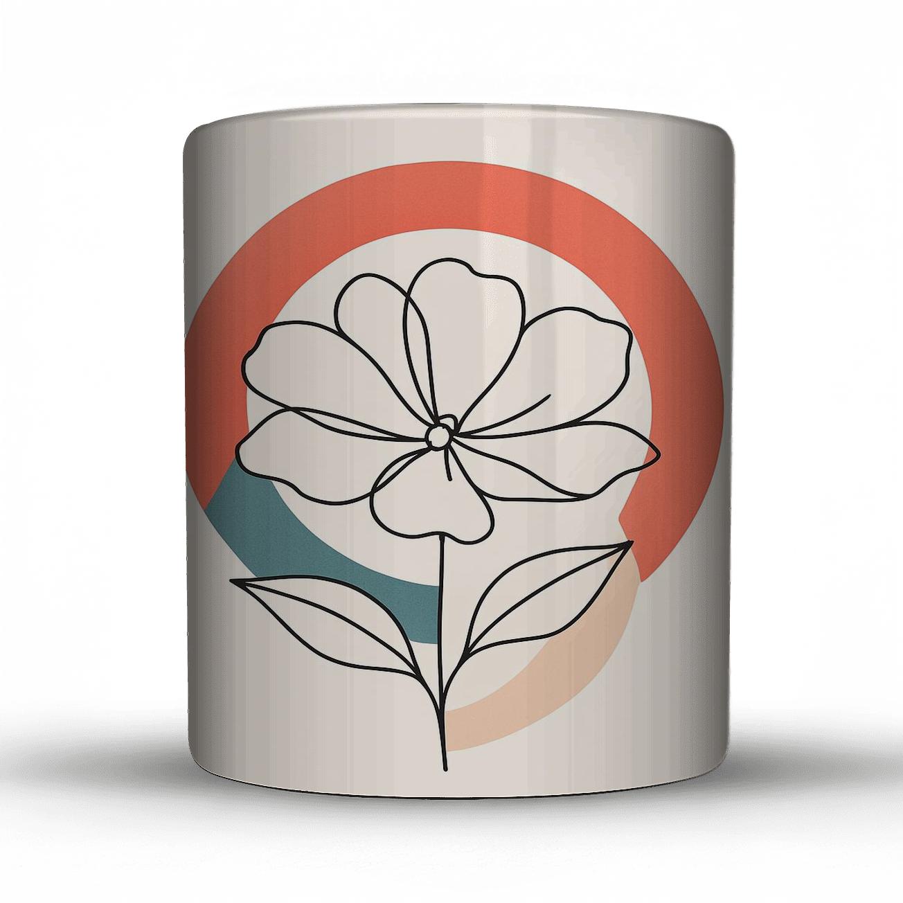 Solar Bloom Contours premium drinkware mugs