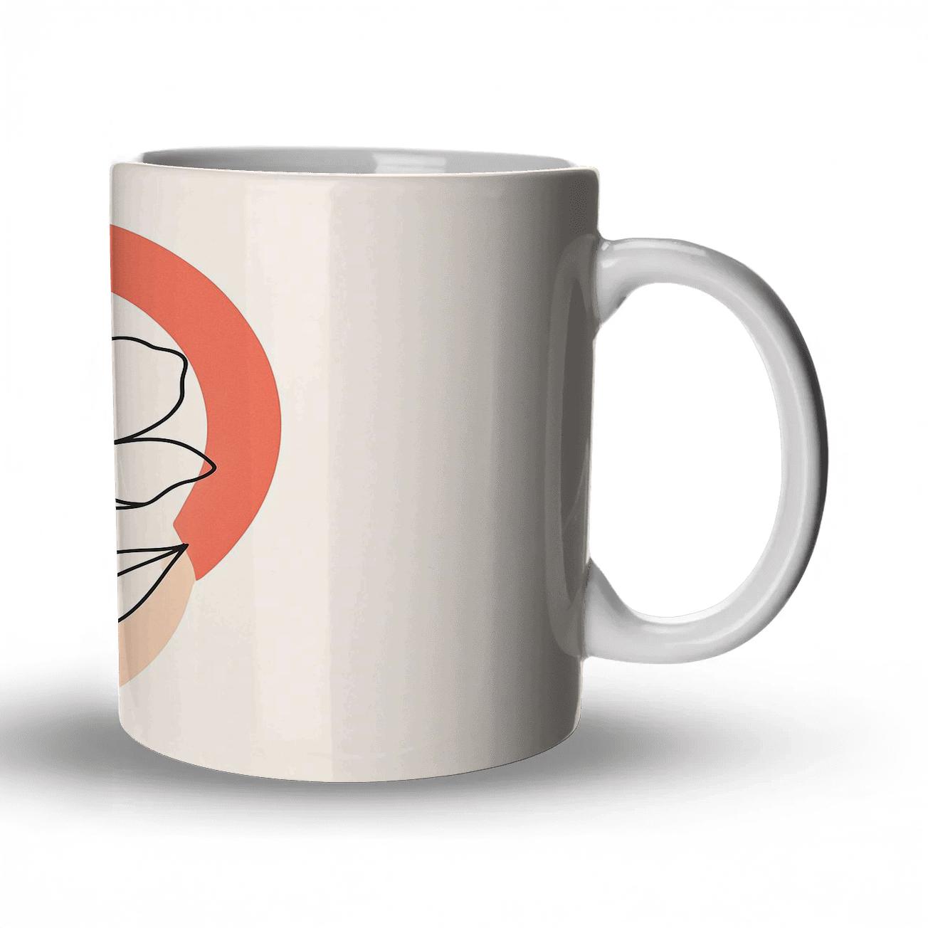 Solar Bloom Contours premium drinkware mugs