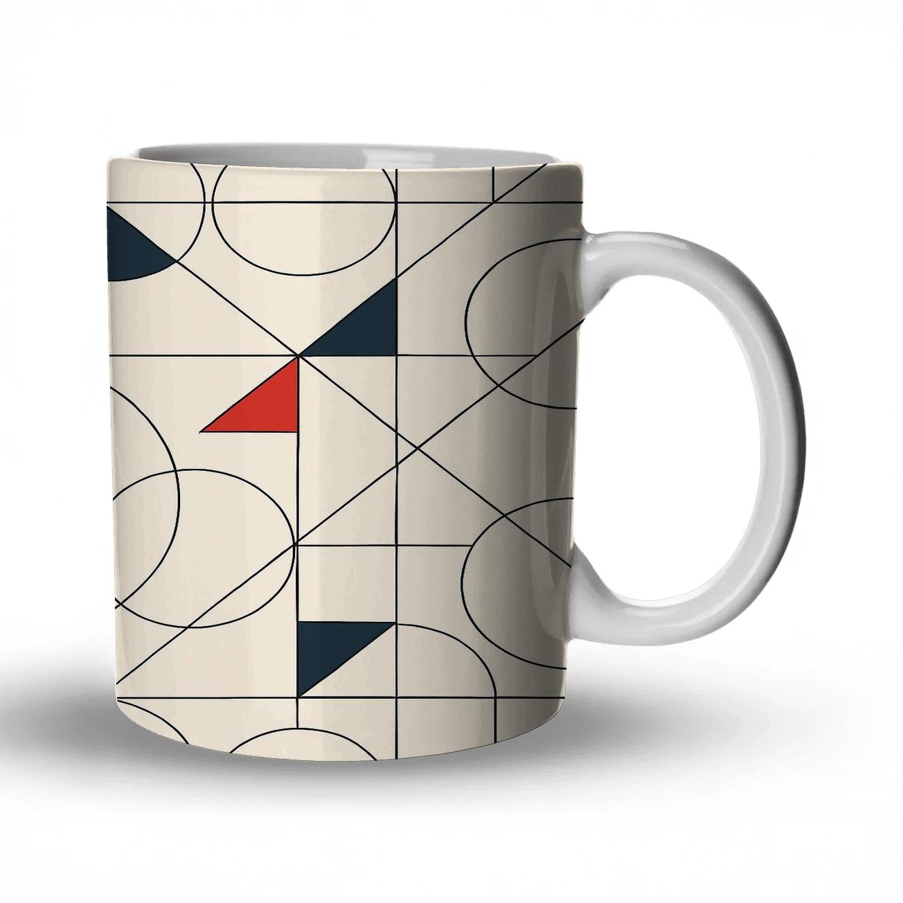 Suprematist Orbit Lattice novelty coffee mugs
