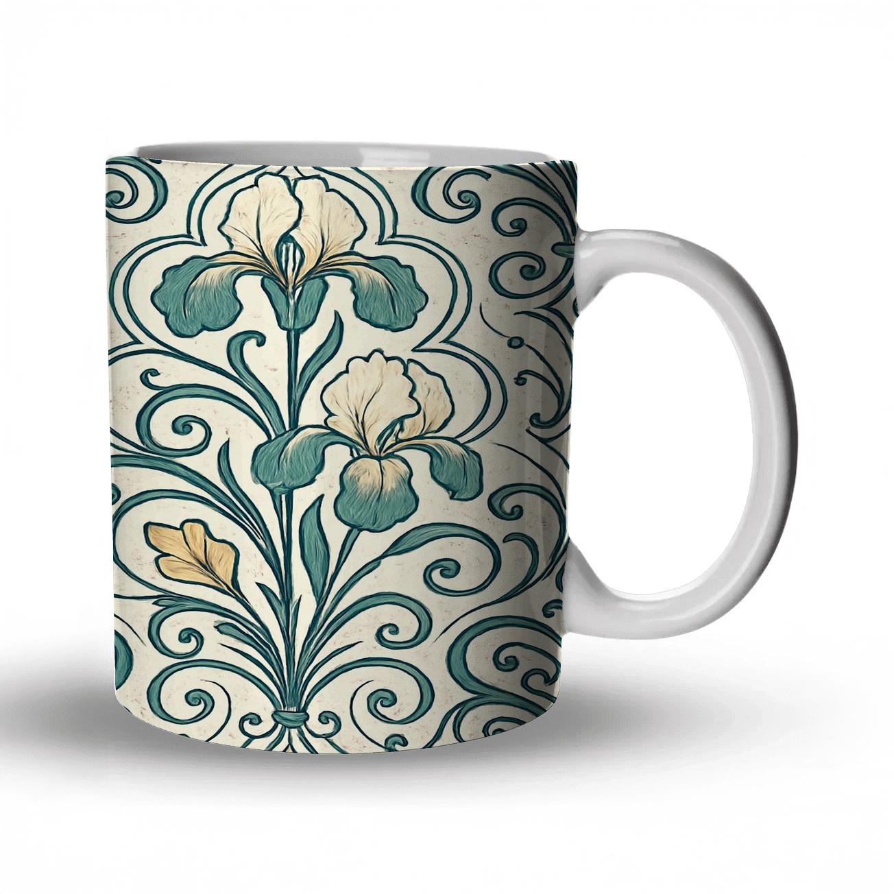 Art Nouveau Astral Iris Filigree novelty coffee mugs