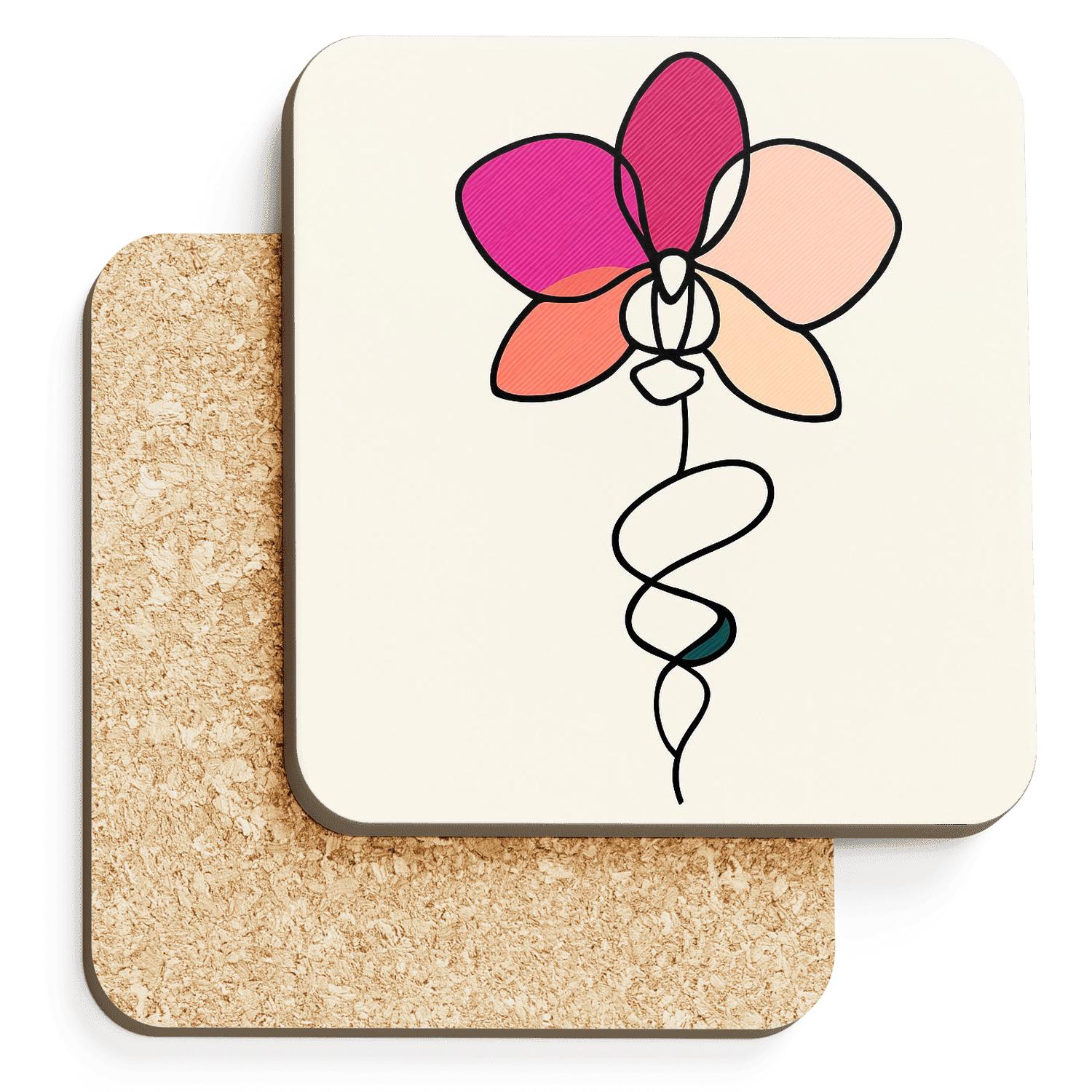 Prismatic Orchid Helix personalized drink coasters