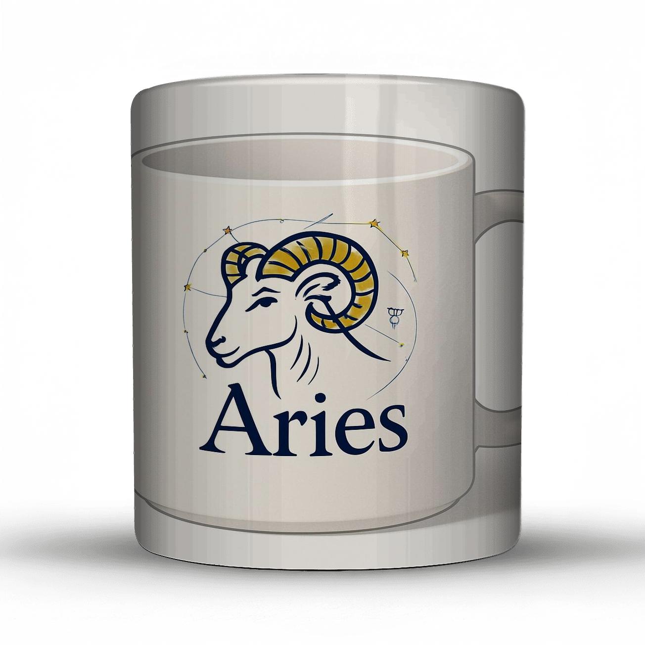 Aries Ram Star Cartography Mug Line Art premium drinkware mugs