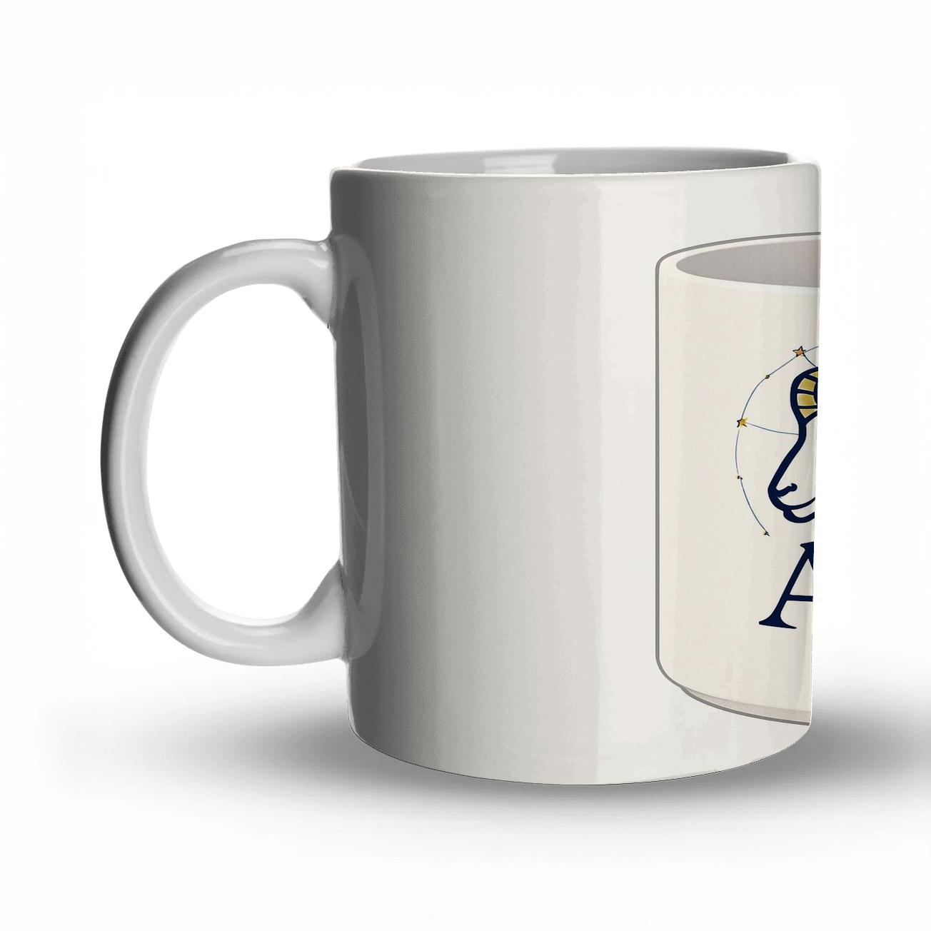 Aries Ram Star Cartography Mug Line Art premium drinkware mugs