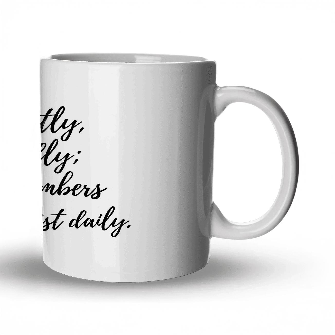 Quiet Build Bold Lead custom printed mugs