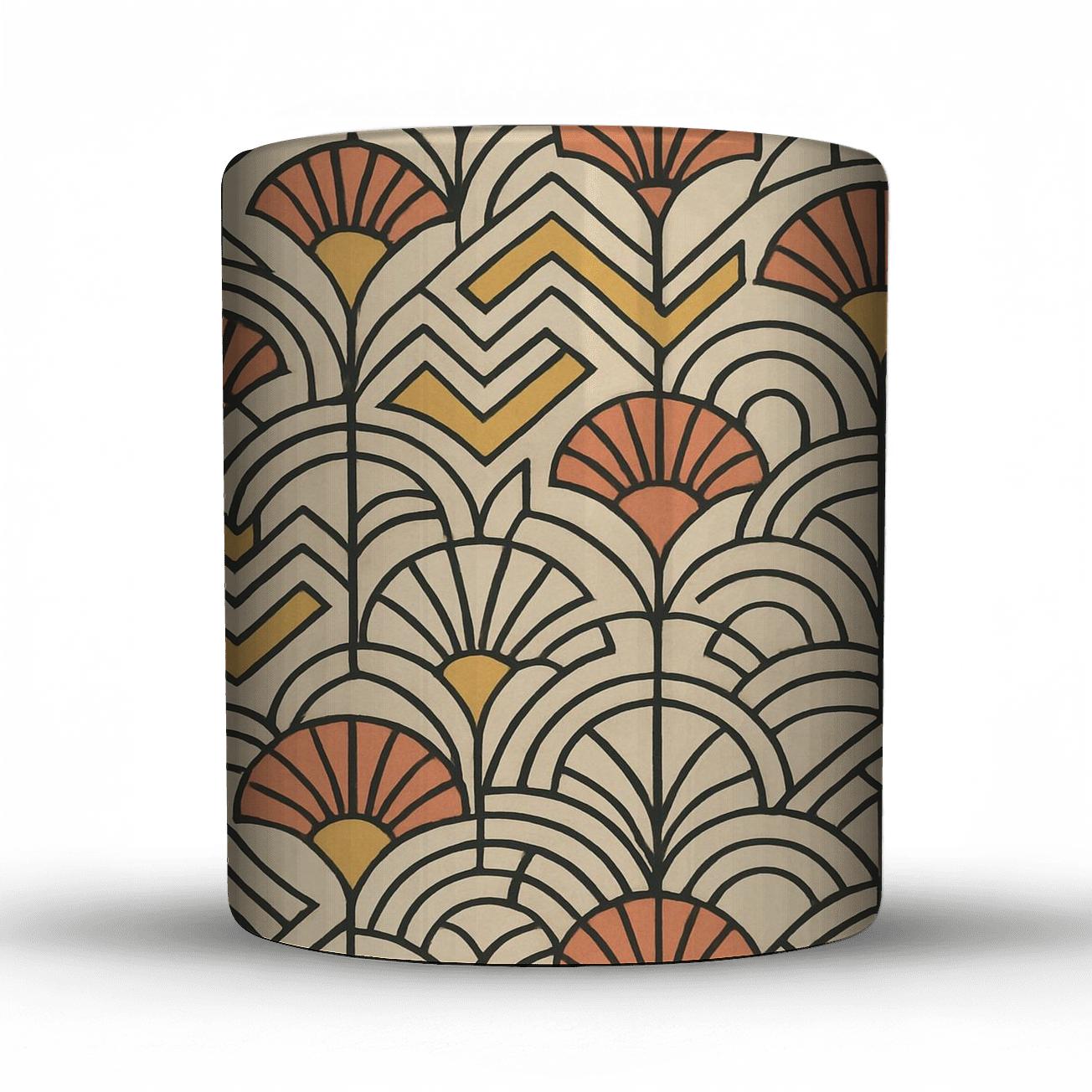 Bauhaus Constellation Deco Geometric Lace ceramic coffee mugs