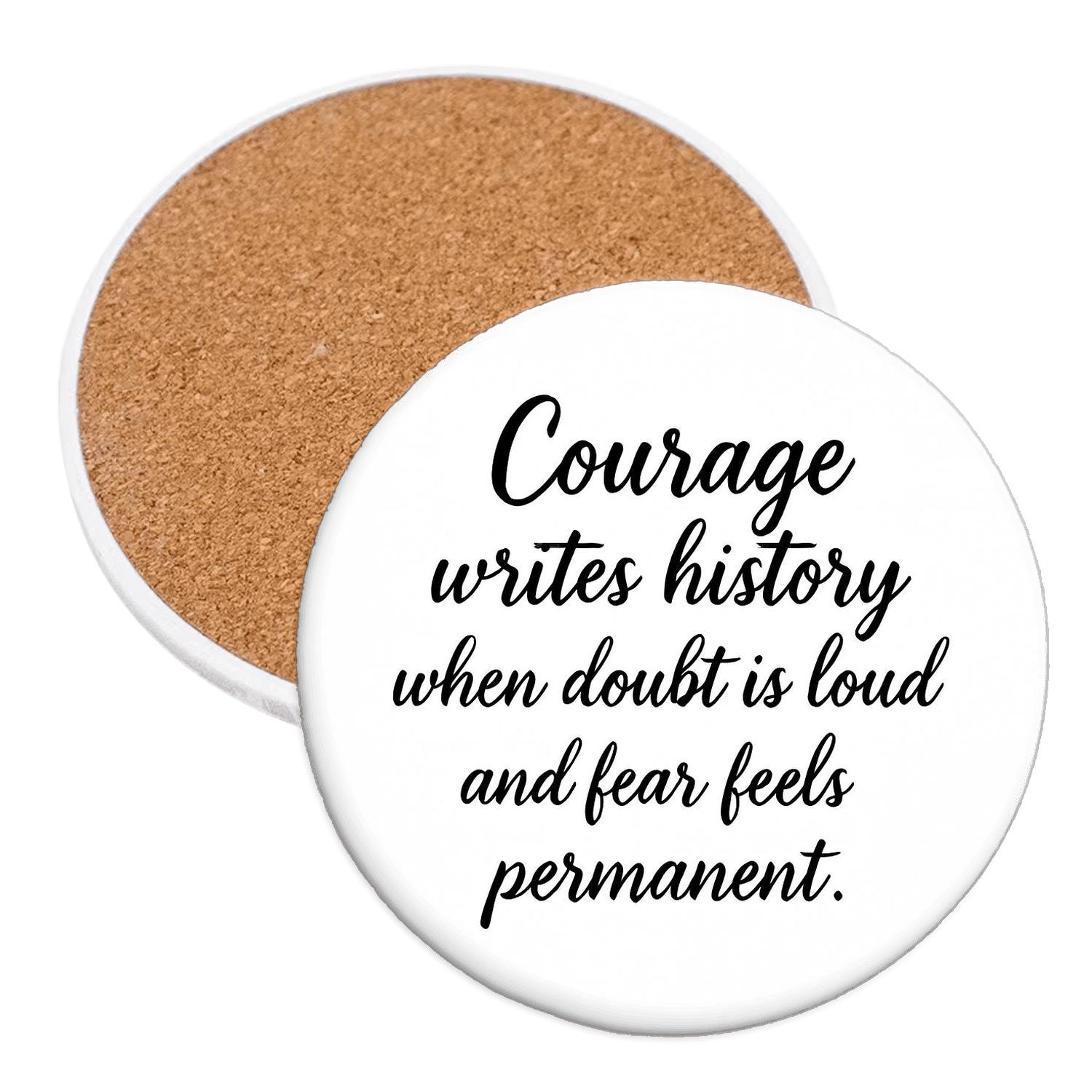 Courage Writes History personalized drink coasters