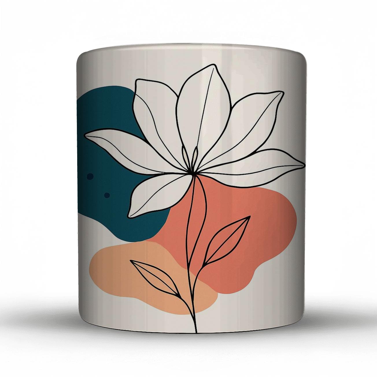 Nebula Bloom Linework personalized mugs
