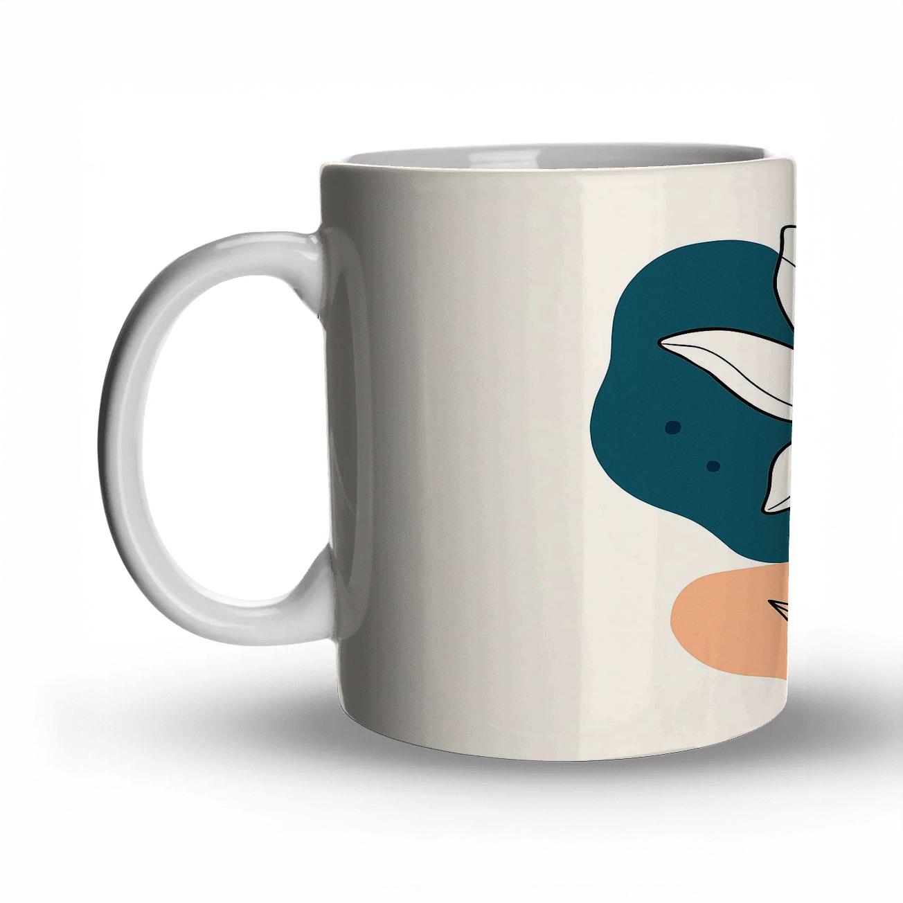 Nebula Bloom Linework personalized mugs