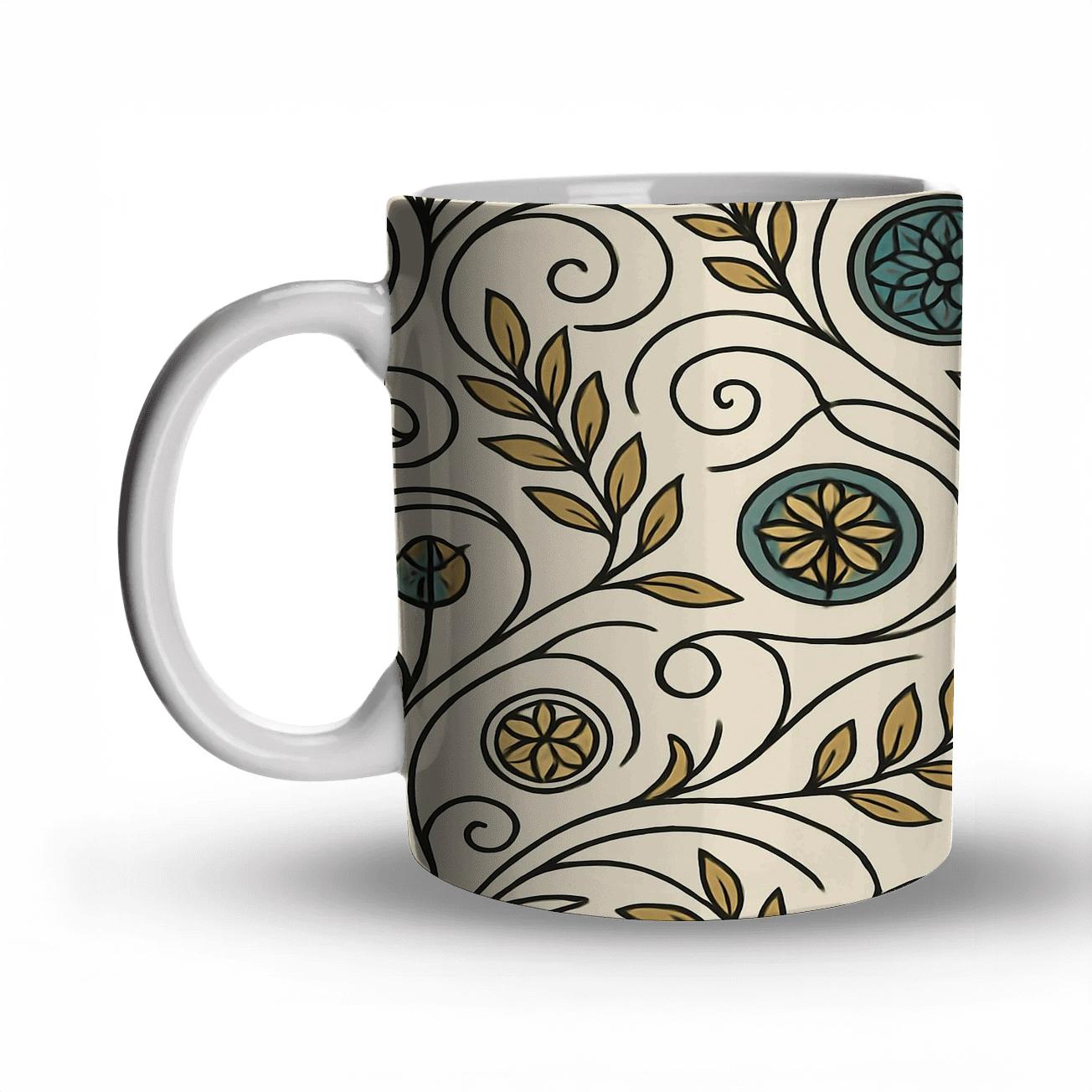 Vienna Secession Laurel And Whiplash Vines premium drinkware mugs