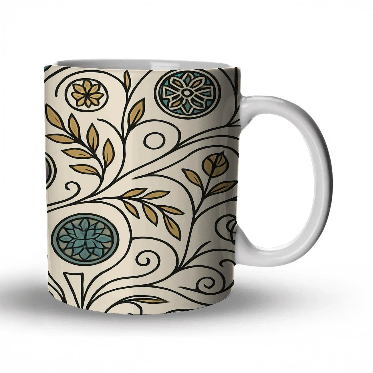 Vienna Secession Laurel And Whiplash Vines premium drinkware mugs
