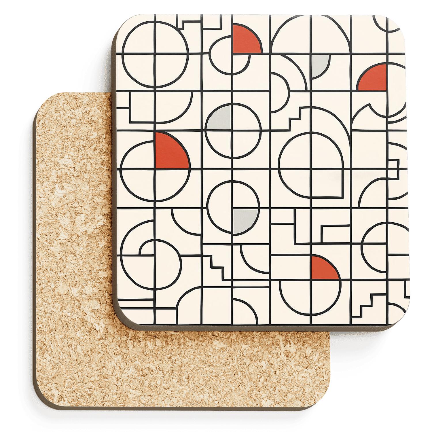 Bauhaus Weimar Constellation Grid Ornament personalized drink coasters